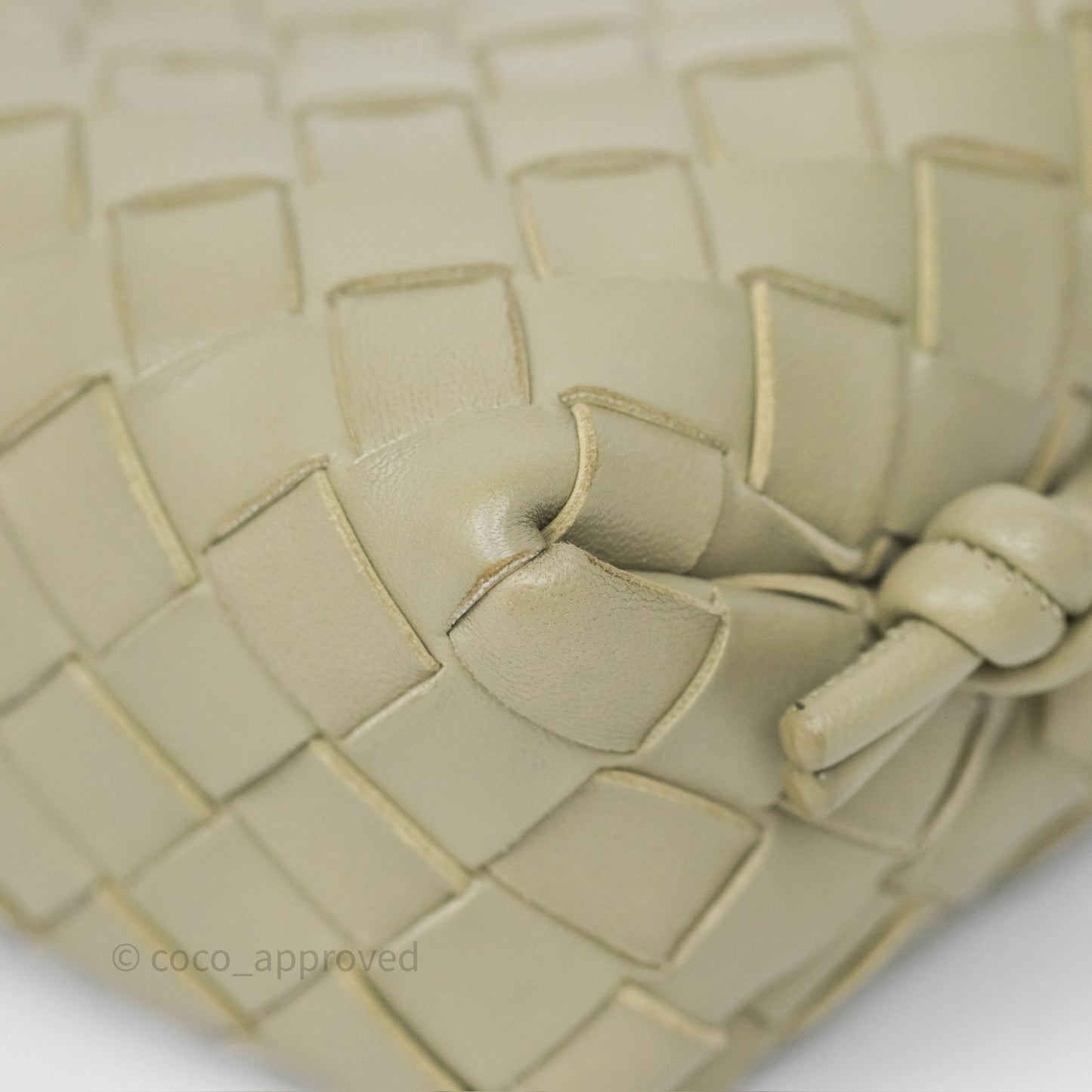 Bottega Veneta Loop Camera Bag Intrecciato Lambskin Travertine