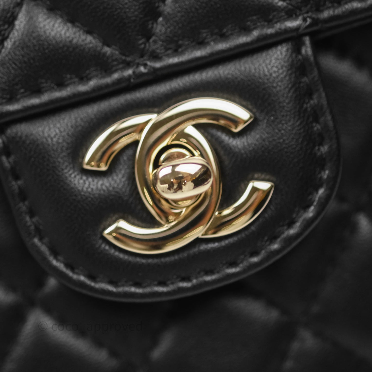Chanel Large Heart Bag Black Lambskin Gold Hardware 22S