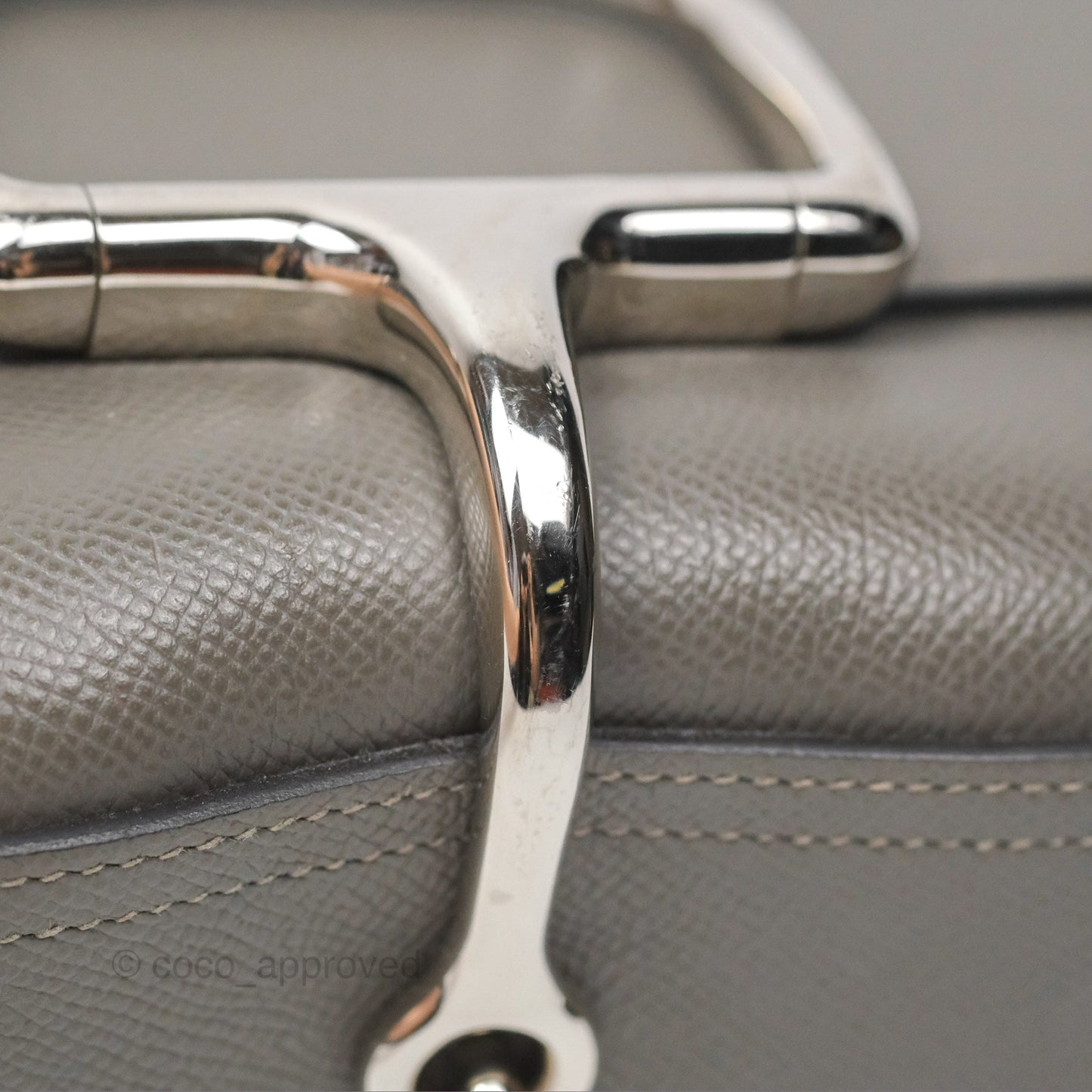 Hermès Della Cavalleria Mini Bag Gris Meyer 0L Epsom Palladium Hardware