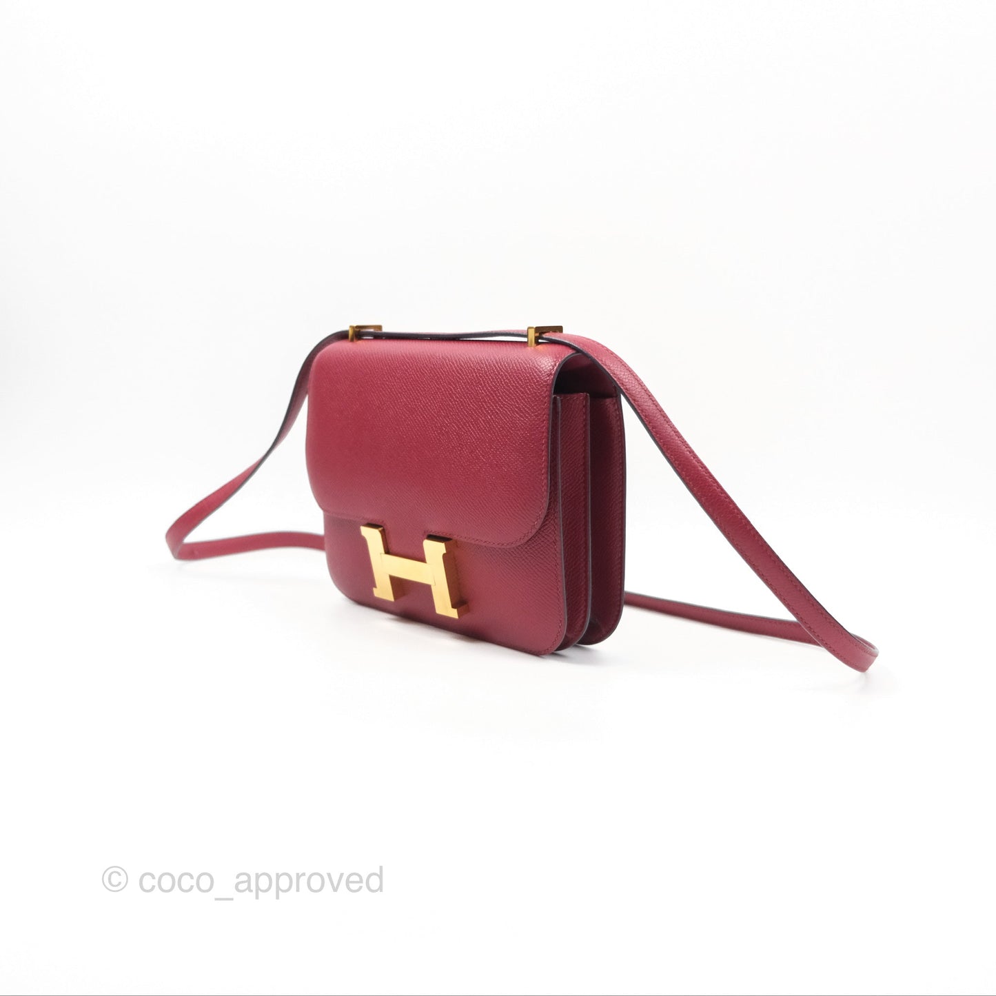 Hermès Constance Mini 18cm Rouge Grenat K1 Epsom Gold Hardware