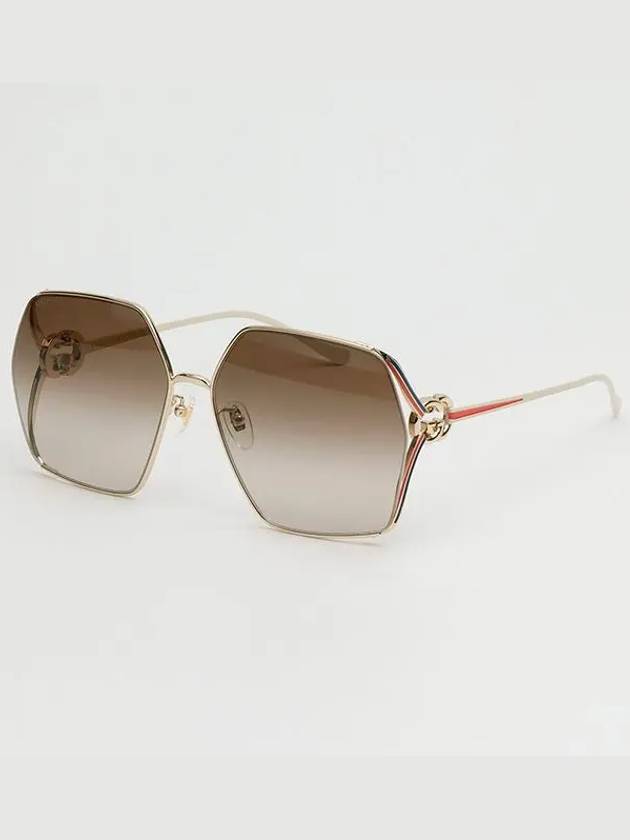 Luxury Gucci Trending 2025 Eyewear Interlocking G Square Oversize Sunglasses Brown