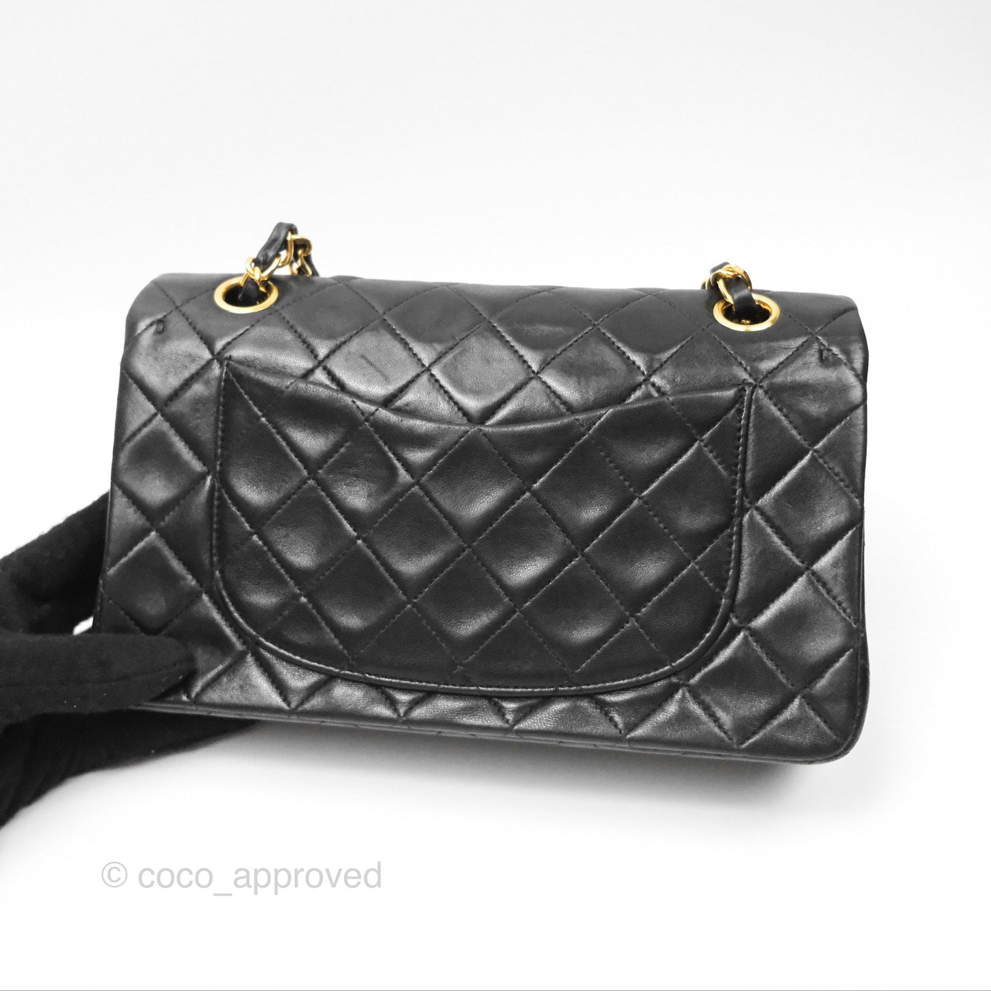 Chanel Classic Vintage Small Flap Black Lambskin 24K Gold Hardware