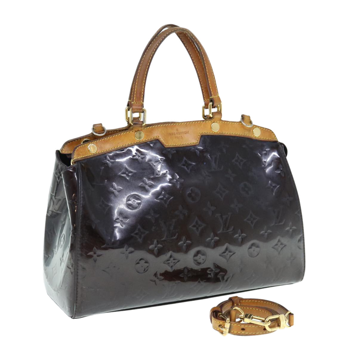 LOUIS VUITTON Monogram Vernis Blair MM Hand Bag 2way Amarante M91619 61509