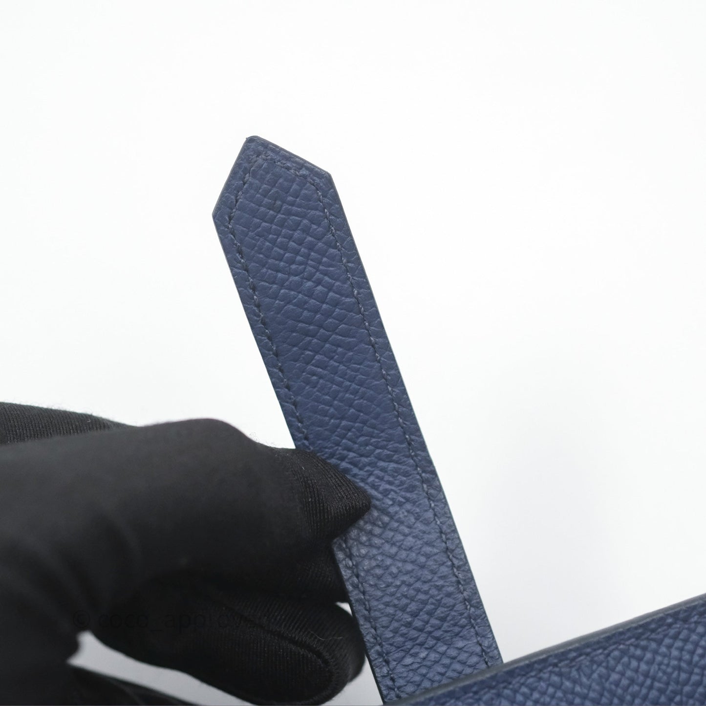 Hermès Bearn Mini Wallet Bleu Saphir 73 Epsom Palladium Hardware