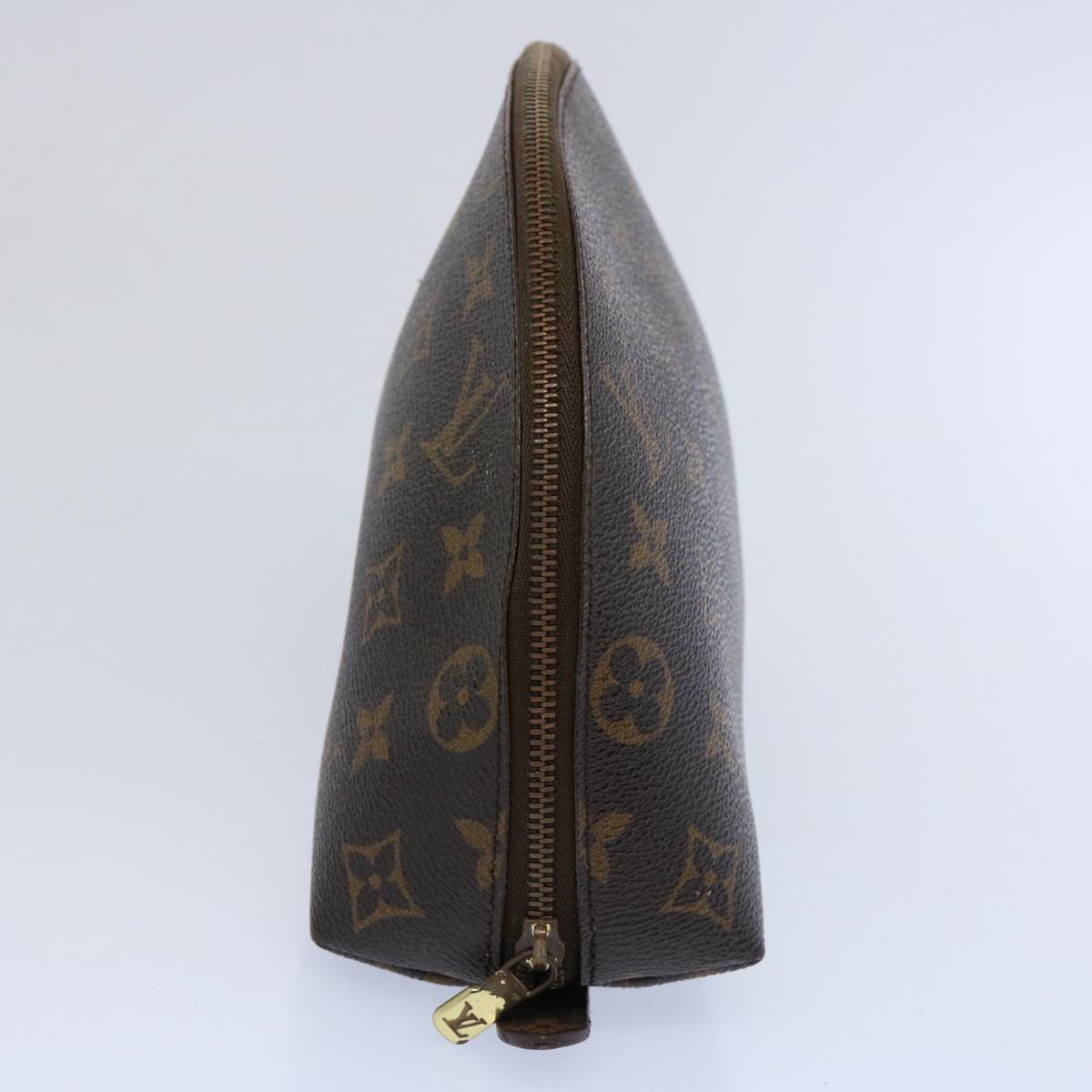 LOUIS VUITTON Monogram Trousse Demi Ronde Cosmetic Pouch M47520 LV 61528