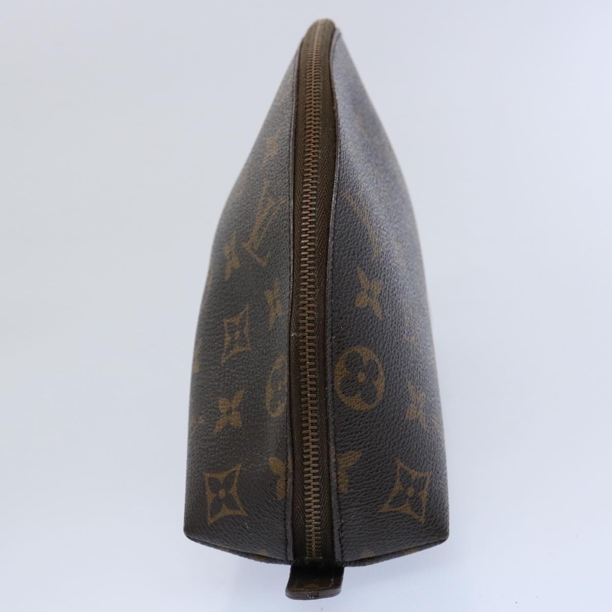 LOUIS VUITTON Monogram Trousse Demi Ronde Cosmetic Pouch M47520 LV 61528