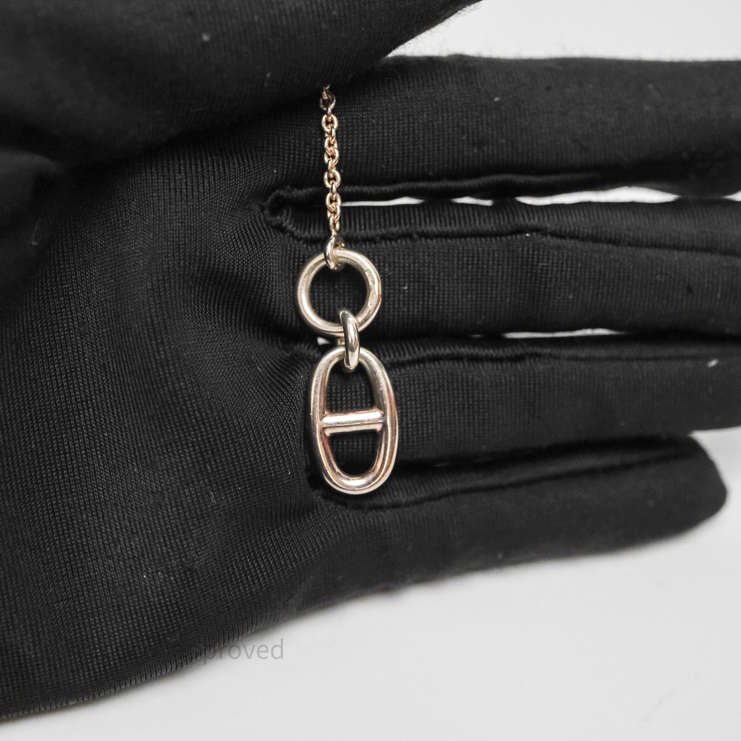 Hermes Chaine d'ancre Pendant Necklace Silver 925