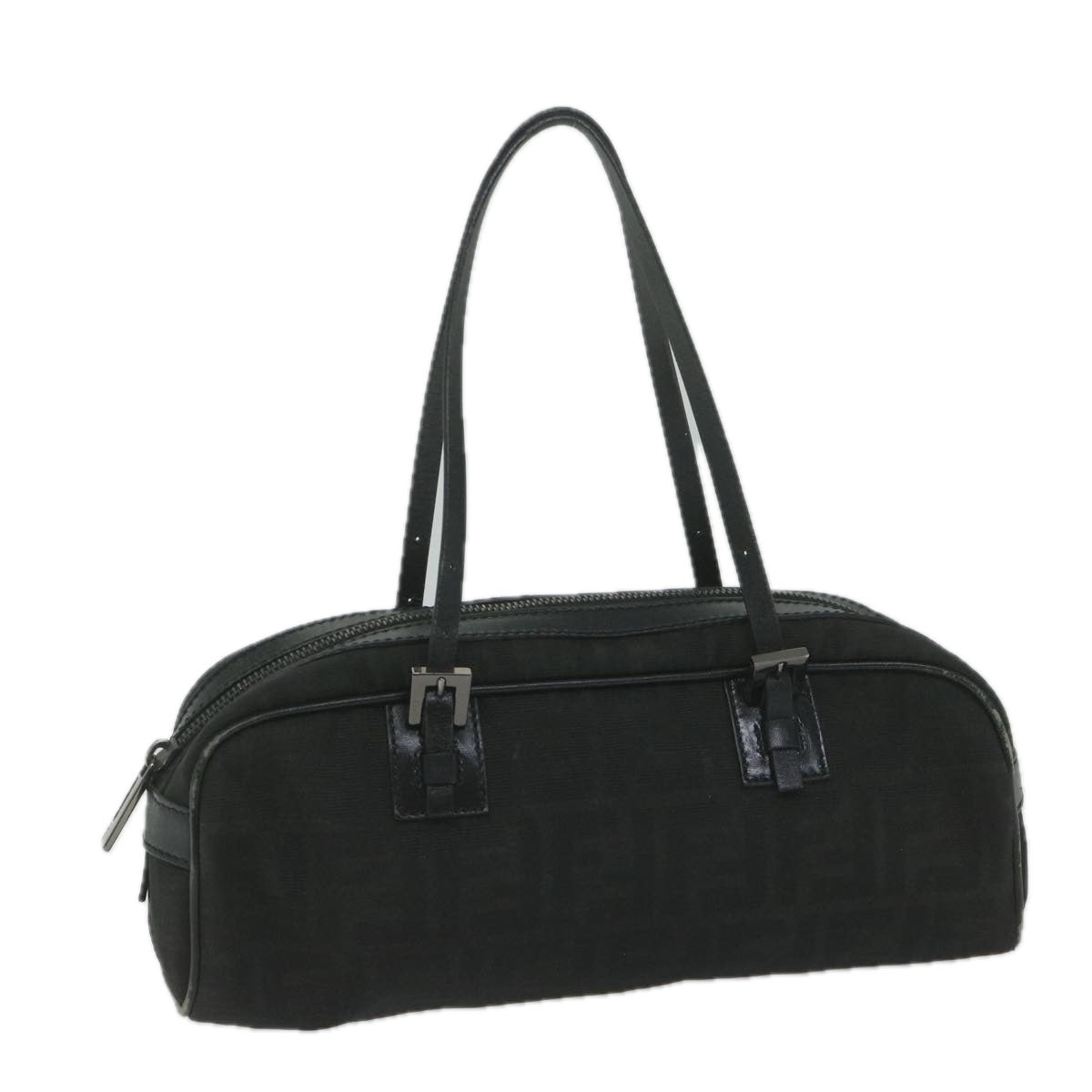 Luxury FendiZucca Canvas Hand Bag Black61538