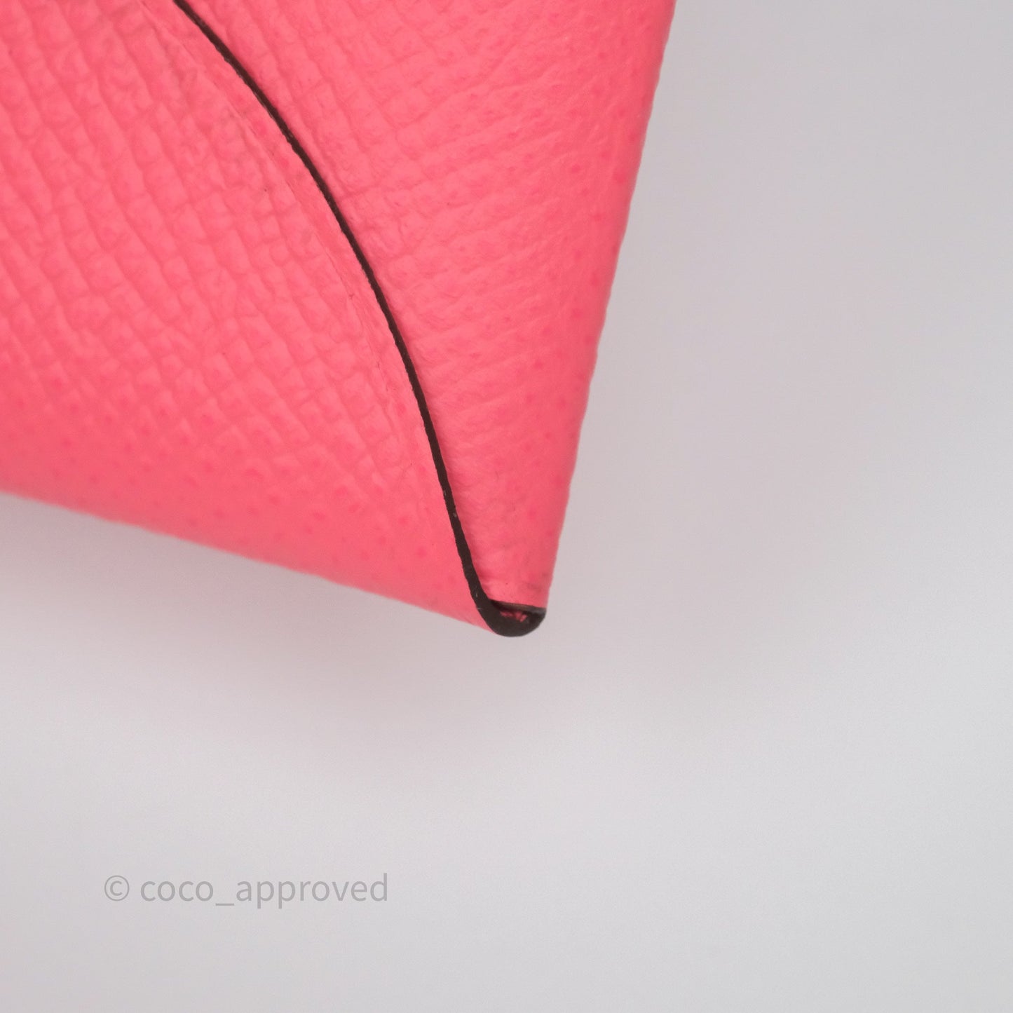 Hermès Calvi Card Holder Rose Azalee 8W Epsom Palladium Hardware