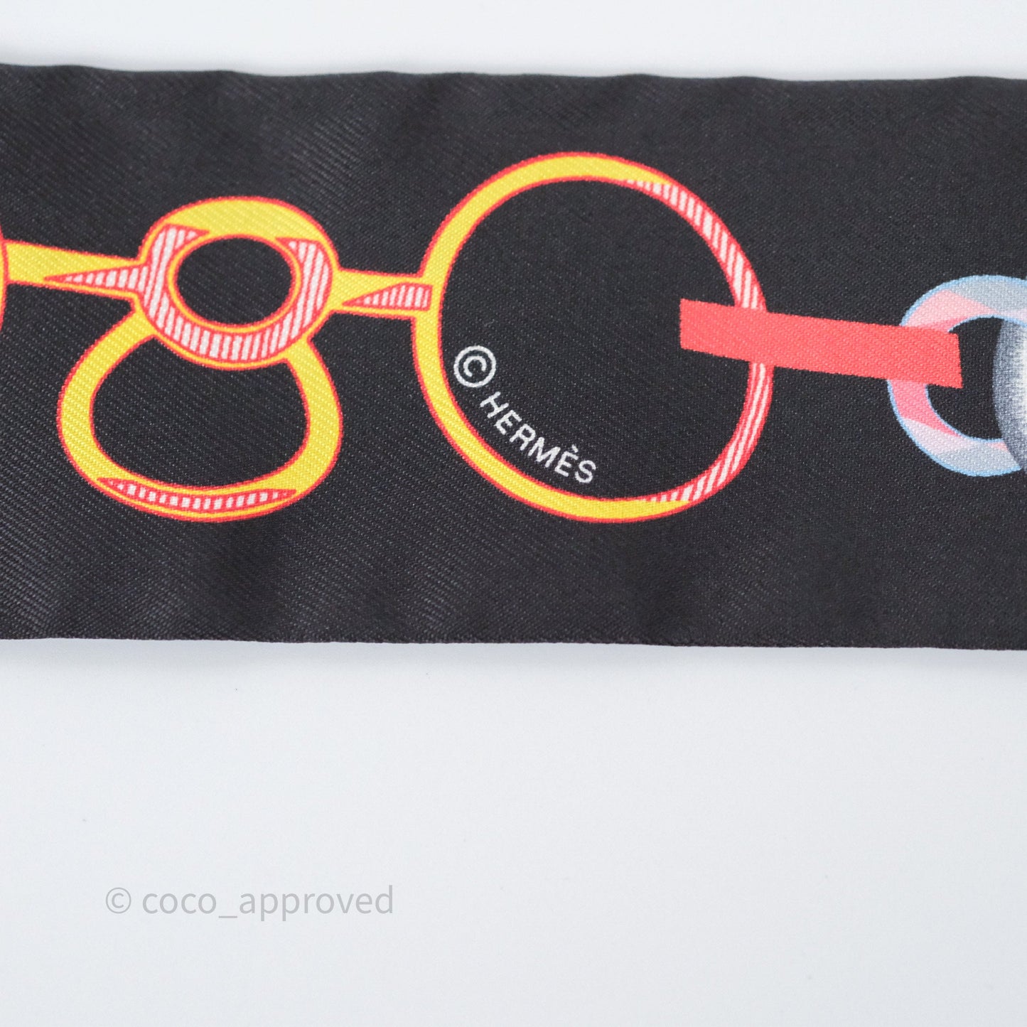 Hermes Do Re Boucles Silk Twilly
