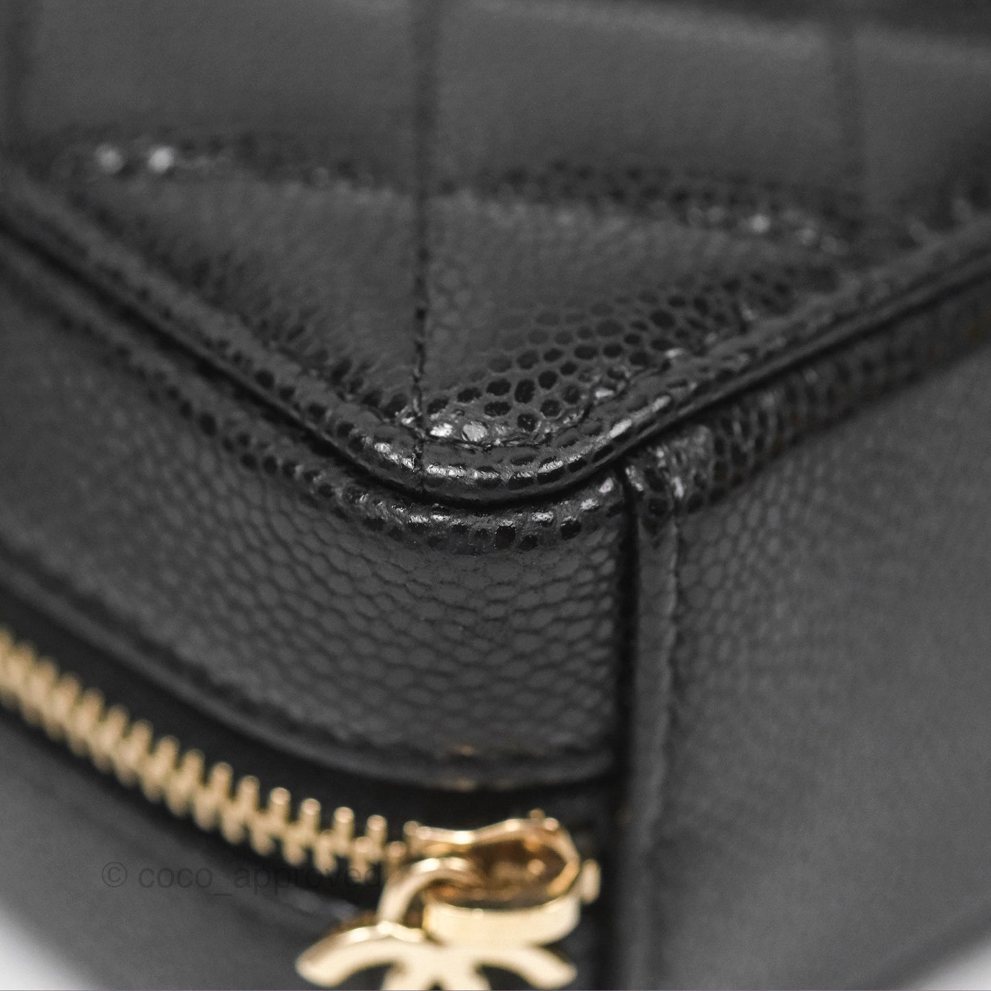 Chanel Mini Clutch With Chain Black Caviar Gold Hardware