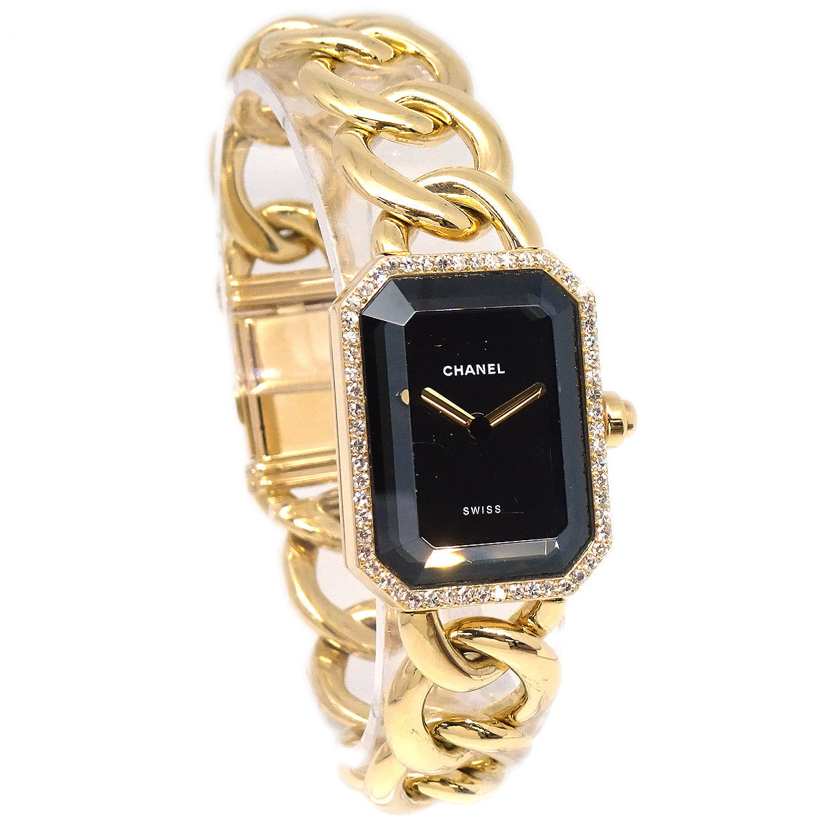 Luxury Chanel 1987 Premiere Watch 18K Diamond Bezel #L