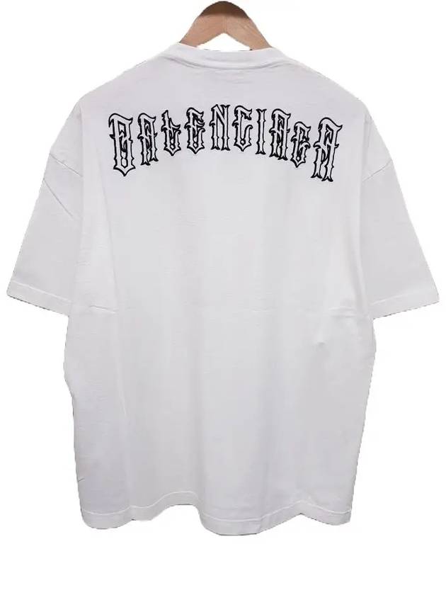 Luxury Balenciaga Back Logo Short Sleeve T-Shirt White