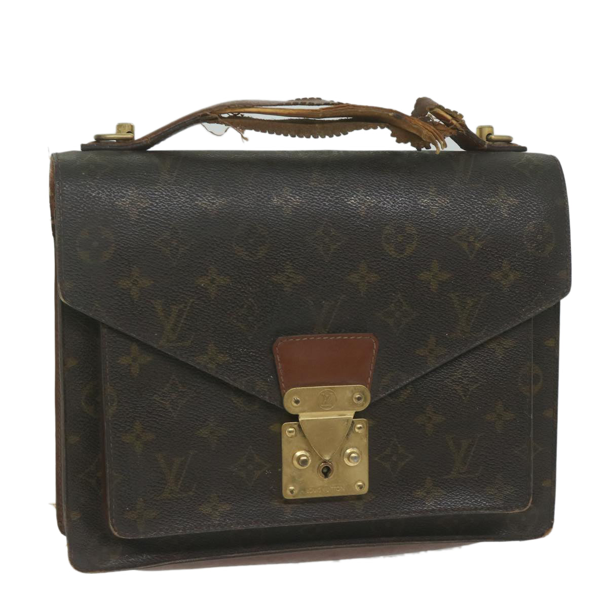 LOUIS VUITTON Monogram Monceau 28 Hand Bag 2way M51185 LV 61561
