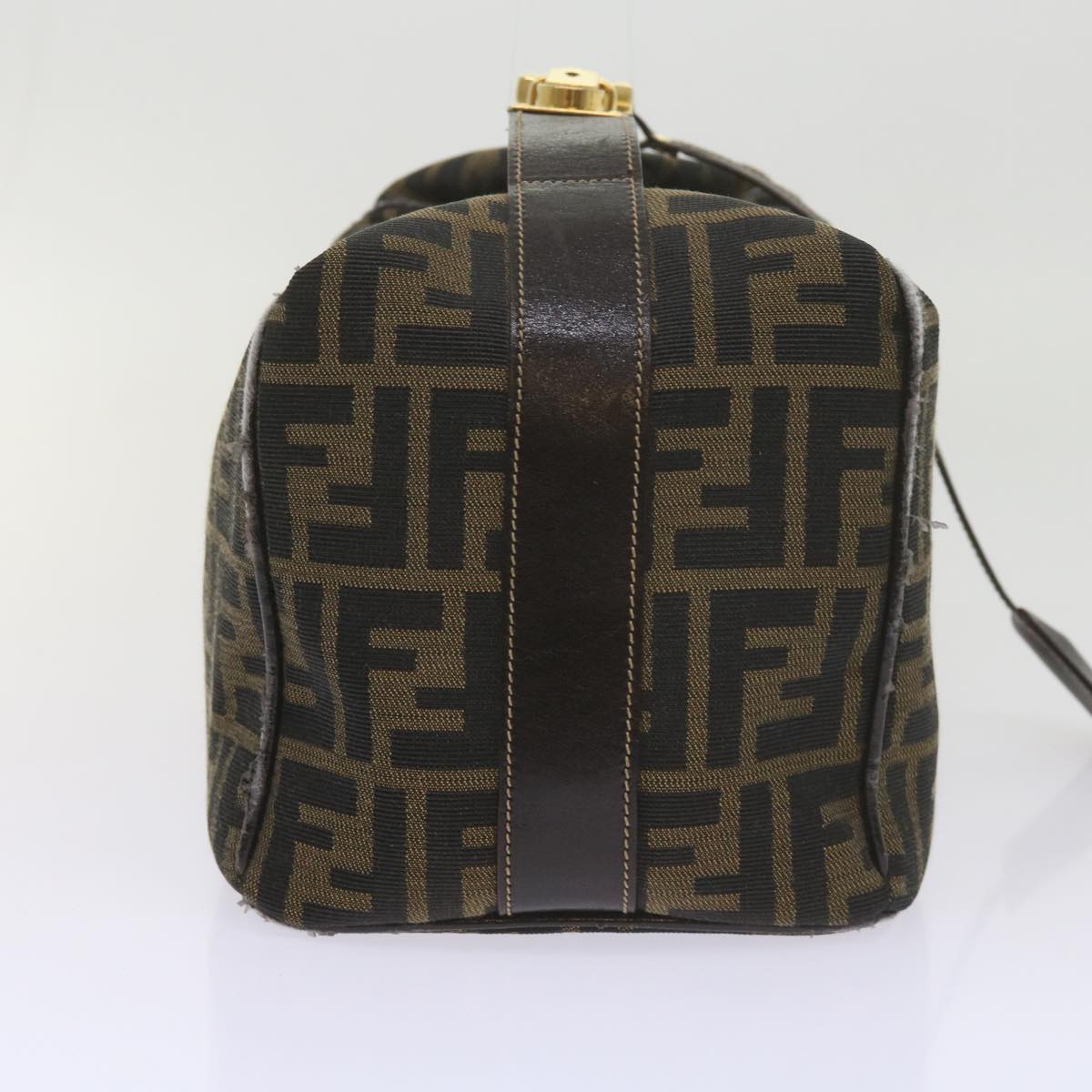 Luxury FendiZucca Canvas Vanity Cosmetic Pouch Black Brown61576
