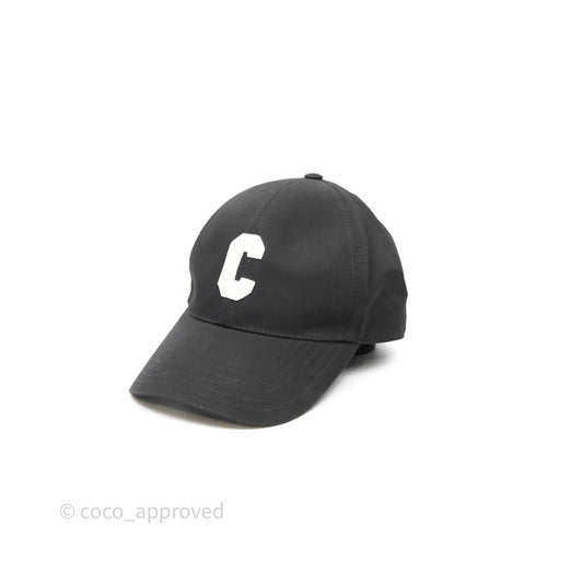Celine Initial Baseball Cap Cotton Black