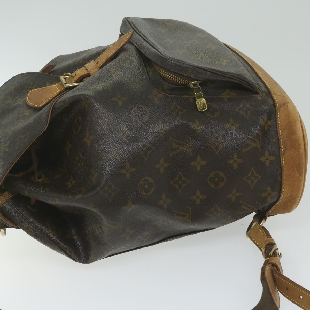 LOUIS VUITTON Monogram Montsouris GM Backpack M51135 LV 61585