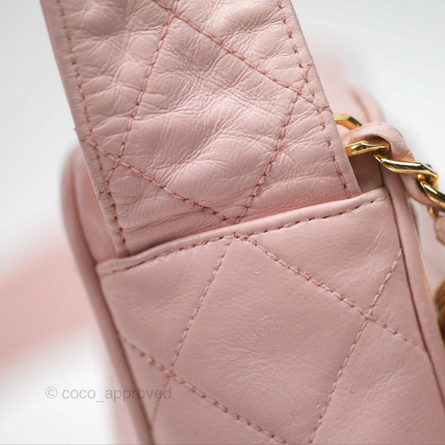 Chanel Vintage Camera Bag Pink Lambskin Gold Hardware