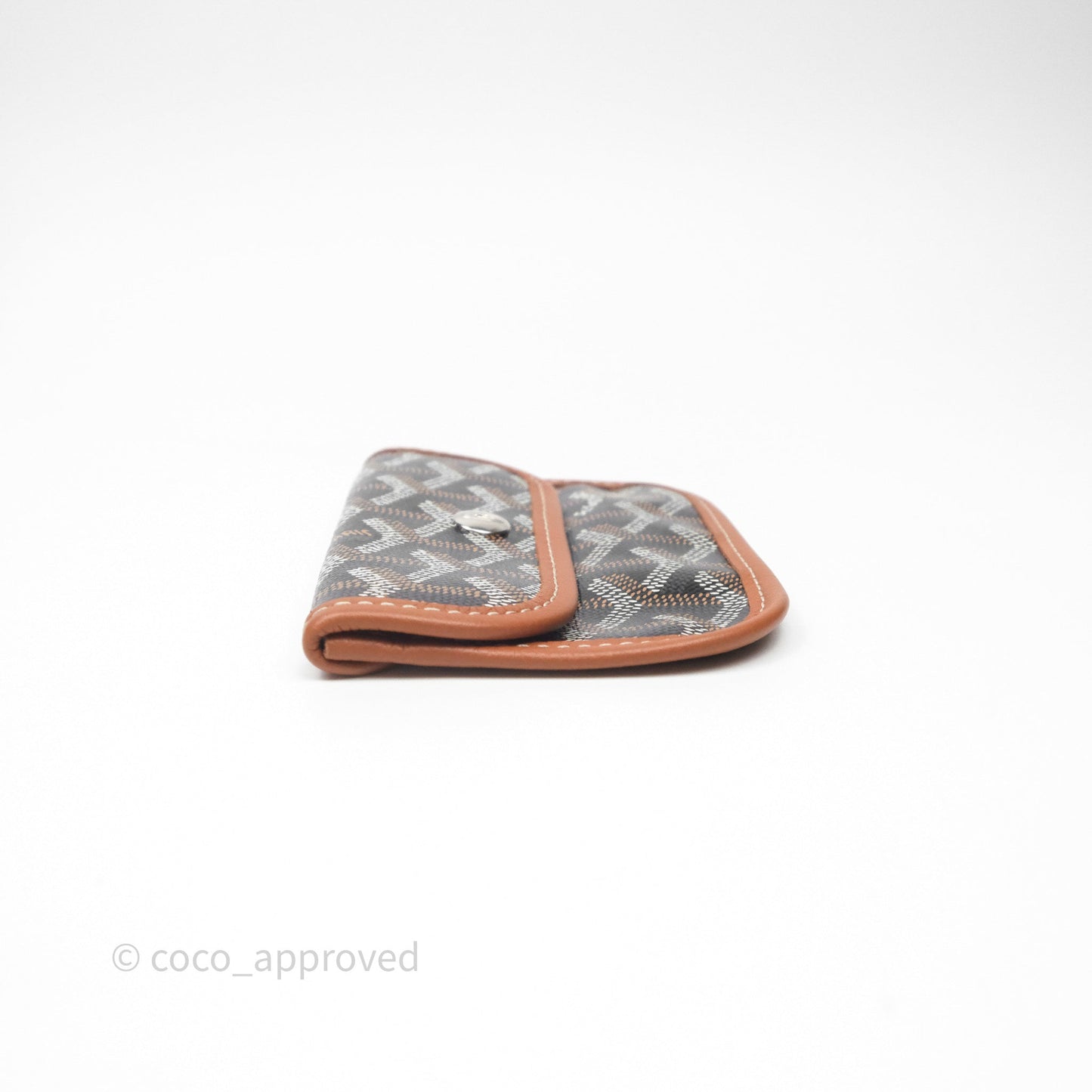 Goyard Anjou Mini Bag Goyardine Canvas Black/Tan