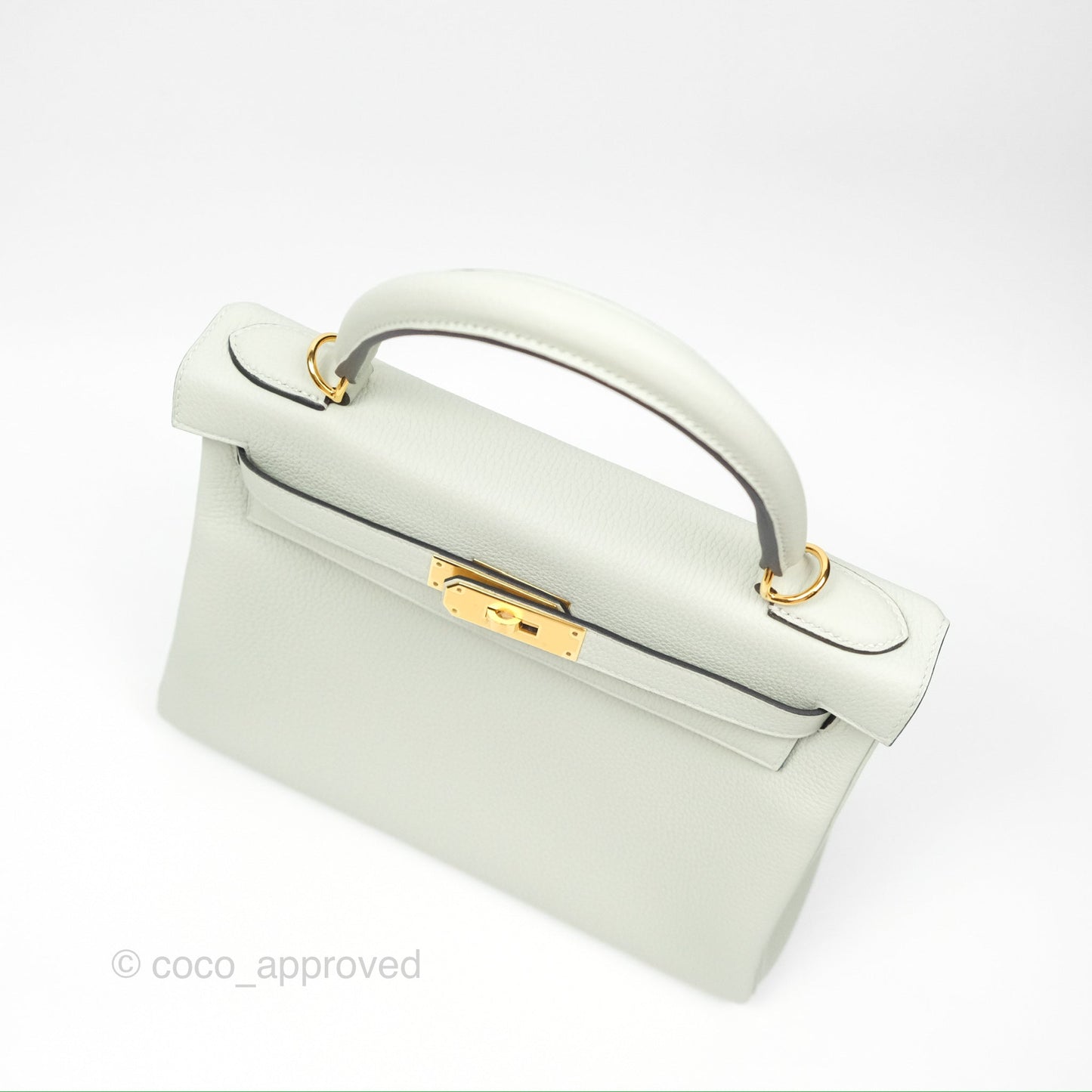 Hermès Kelly II 28 Retourne Togo Gris Neve Gold Hardware