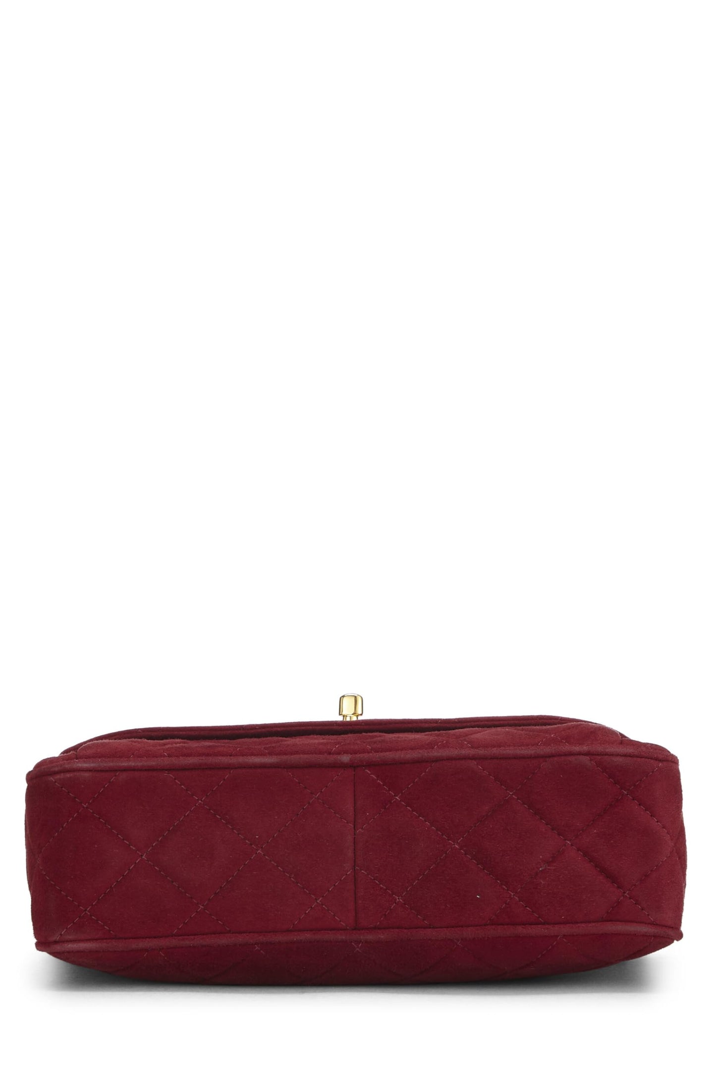 Chanel,  Red Quilted Suede Pocket Camera Bag Medium, Red