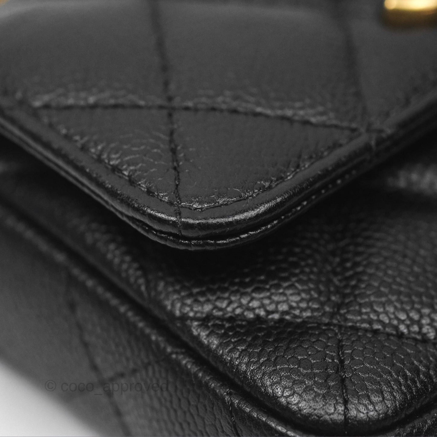 Chanel Mini Clutch With Heart Adjustable Chain Black Caviar Aged Gold Hardware