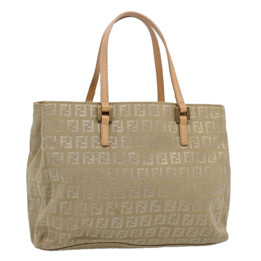 Luxury FendiZucchino Canvas Hand Bag Beige61641