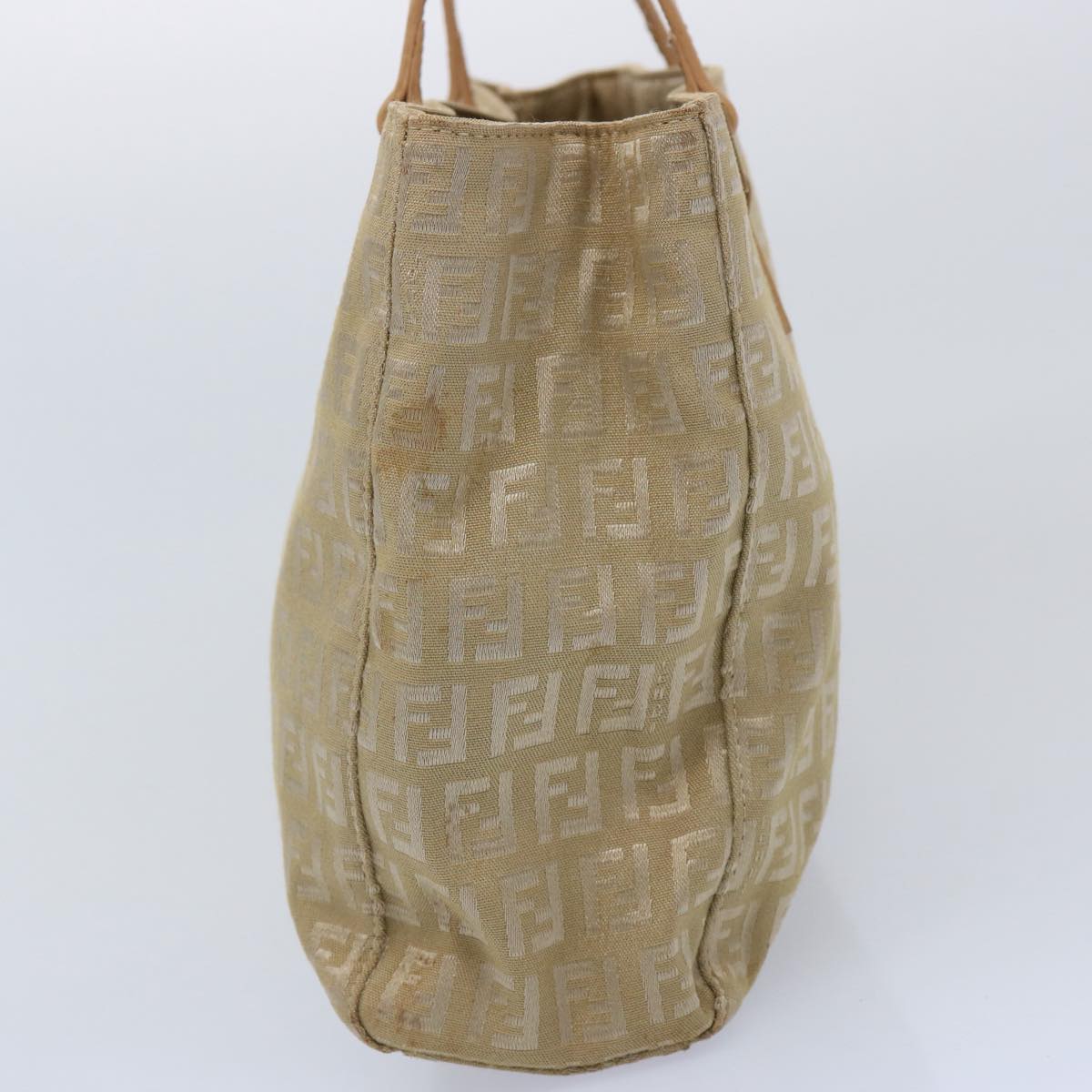 Luxury FendiZucchino Canvas Hand Bag Beige61641