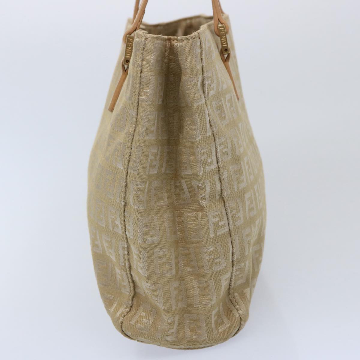 Luxury FendiZucchino Canvas Hand Bag Beige61641