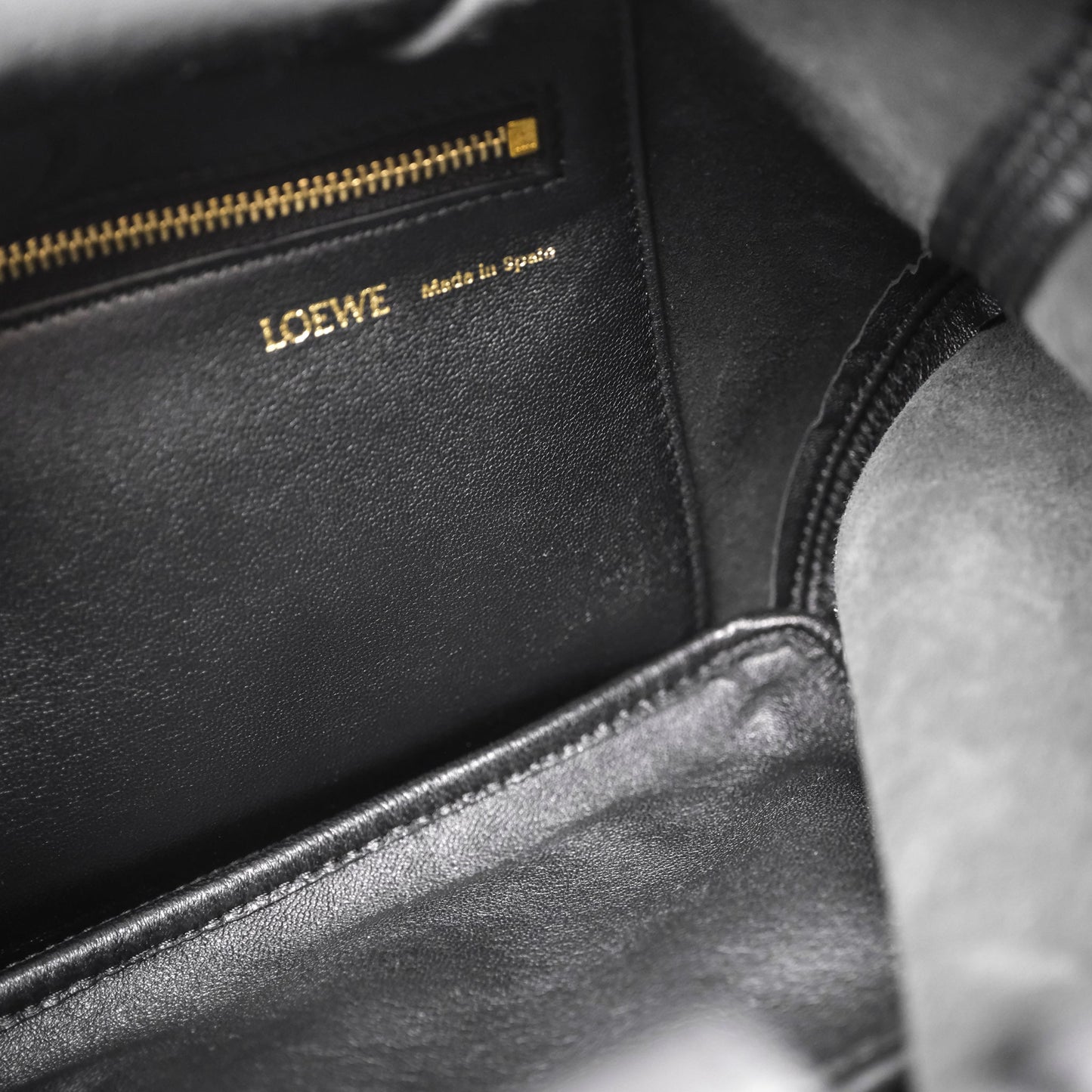 Loewe Small Squeeze Bag in Mellow Nappa Lambskin Black