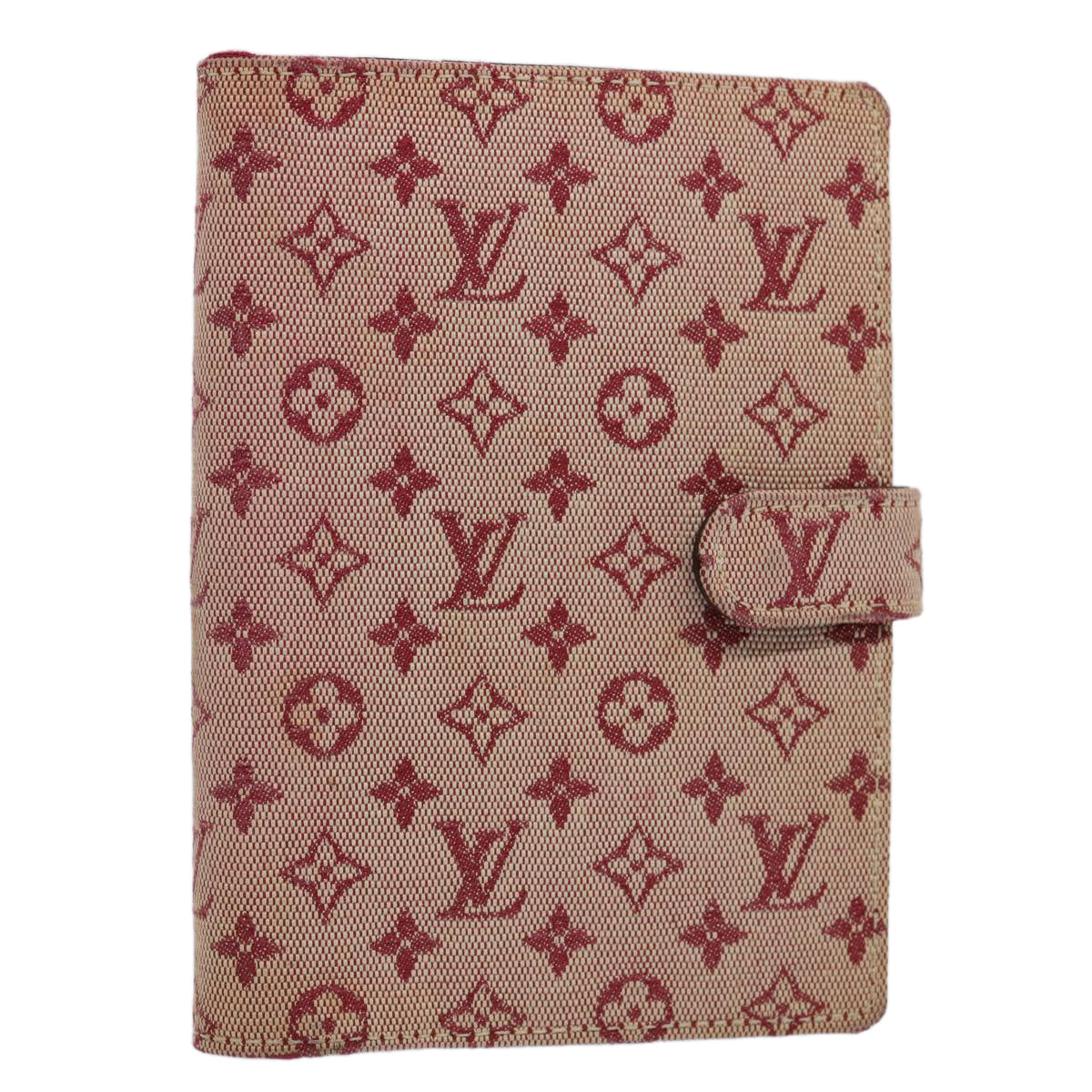 LOUIS VUITTON Monogram Mini Agenda PM Day Planner Cover Red R20912 LV 61681