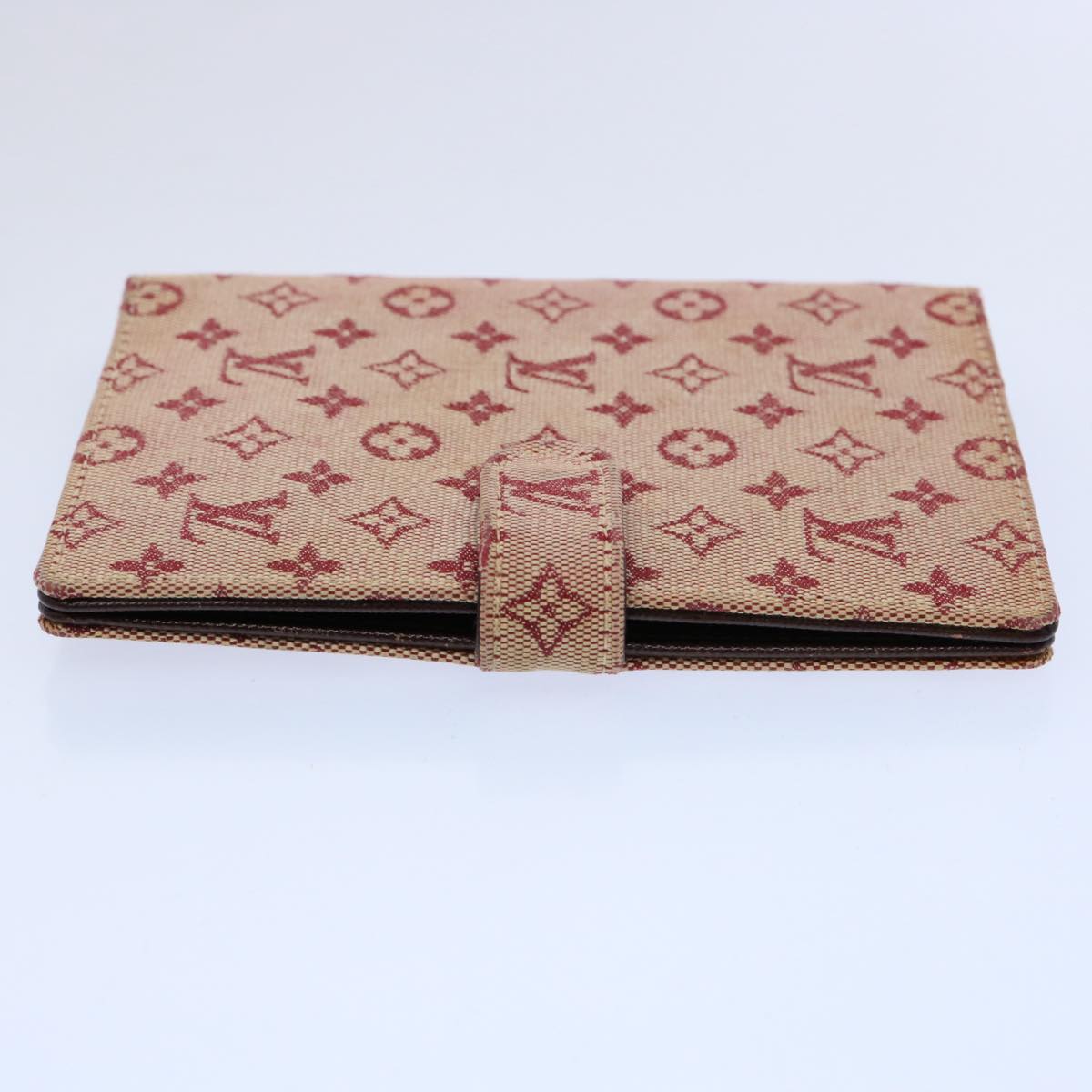 LOUIS VUITTON Monogram Mini Agenda PM Day Planner Cover Red R20912 LV 61681