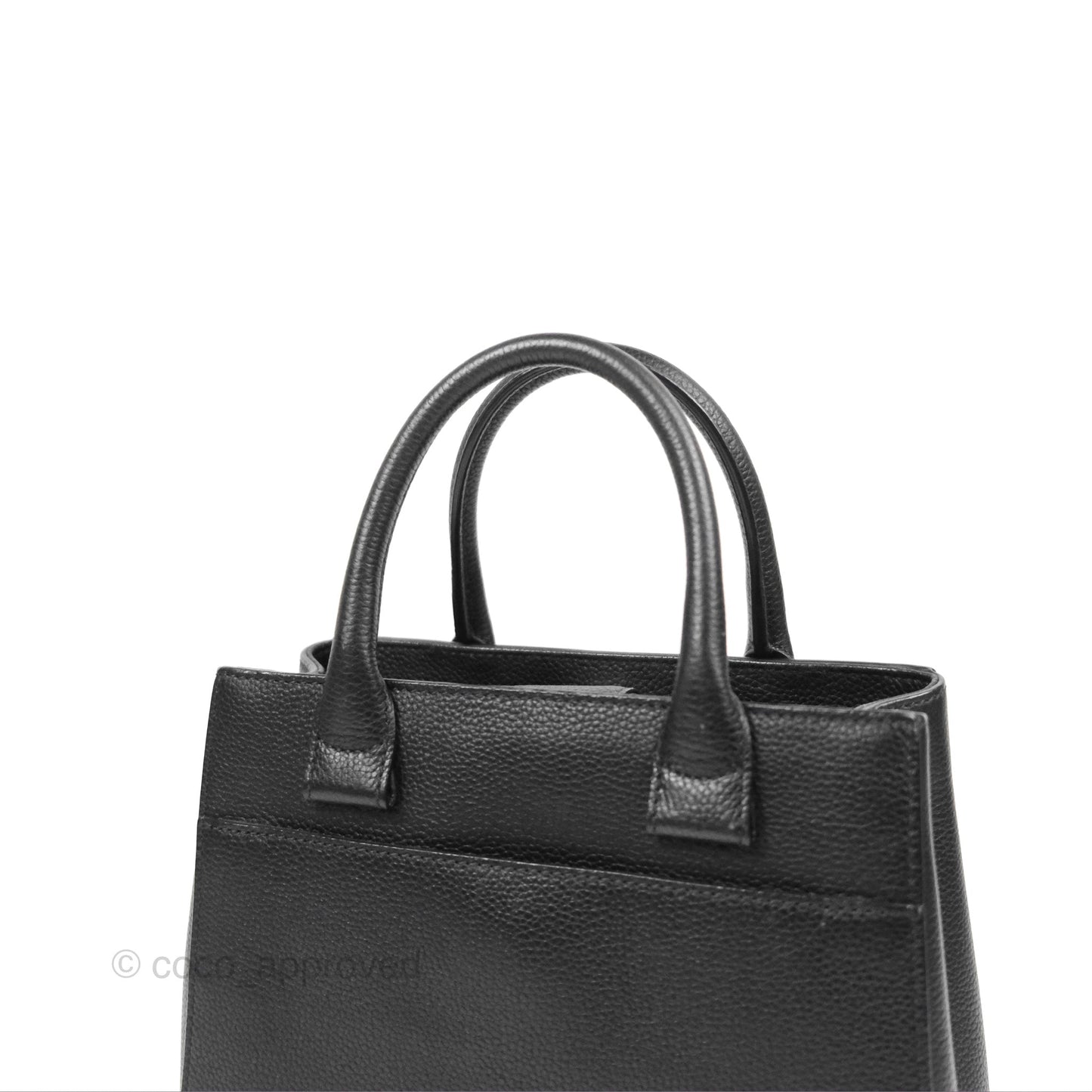 Chanel Mini Neo Executive Shopper Tote Black Grained Calfskin Gold Hardware