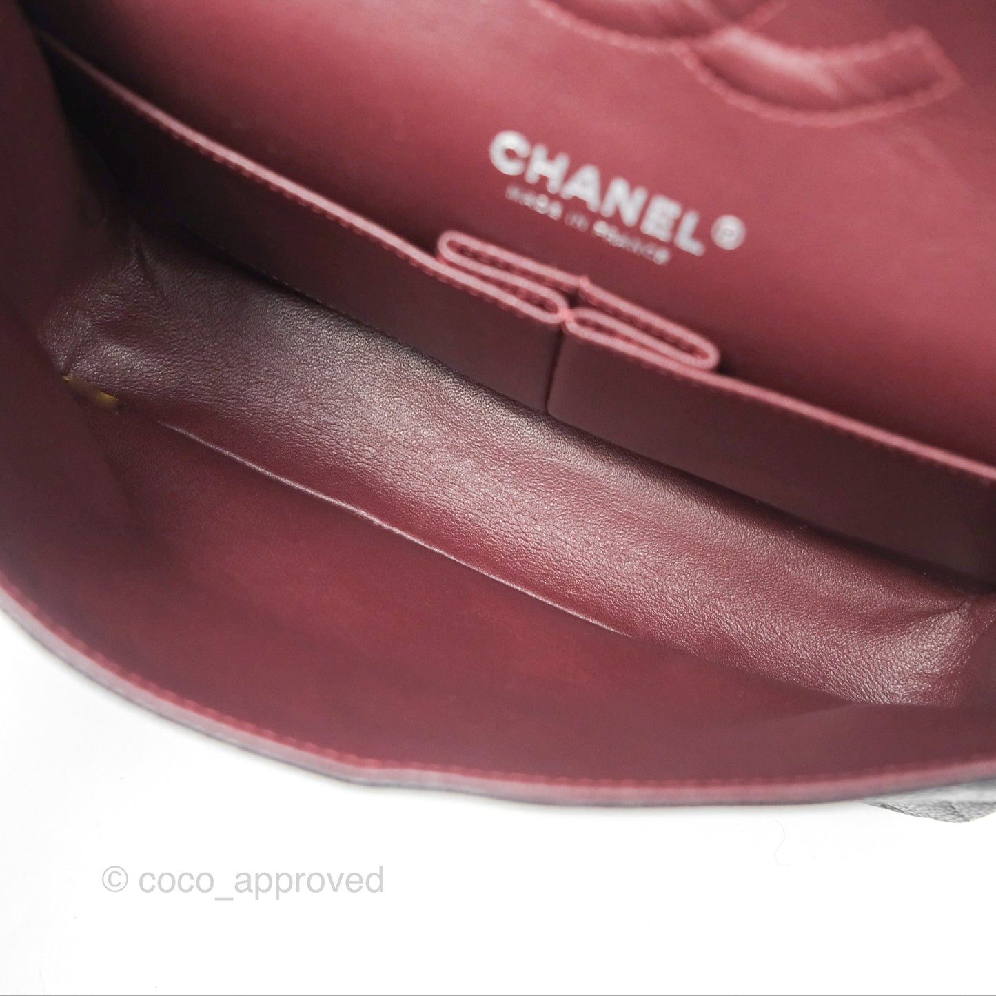 Chanel Classic M/L Medium Flap Quilted Black Caviar Silver Hardware