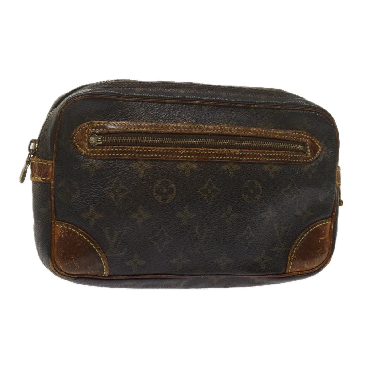 LOUIS VUITTON Monogram Marly Dragonne GM Clutch Bag M51825 LV 61687