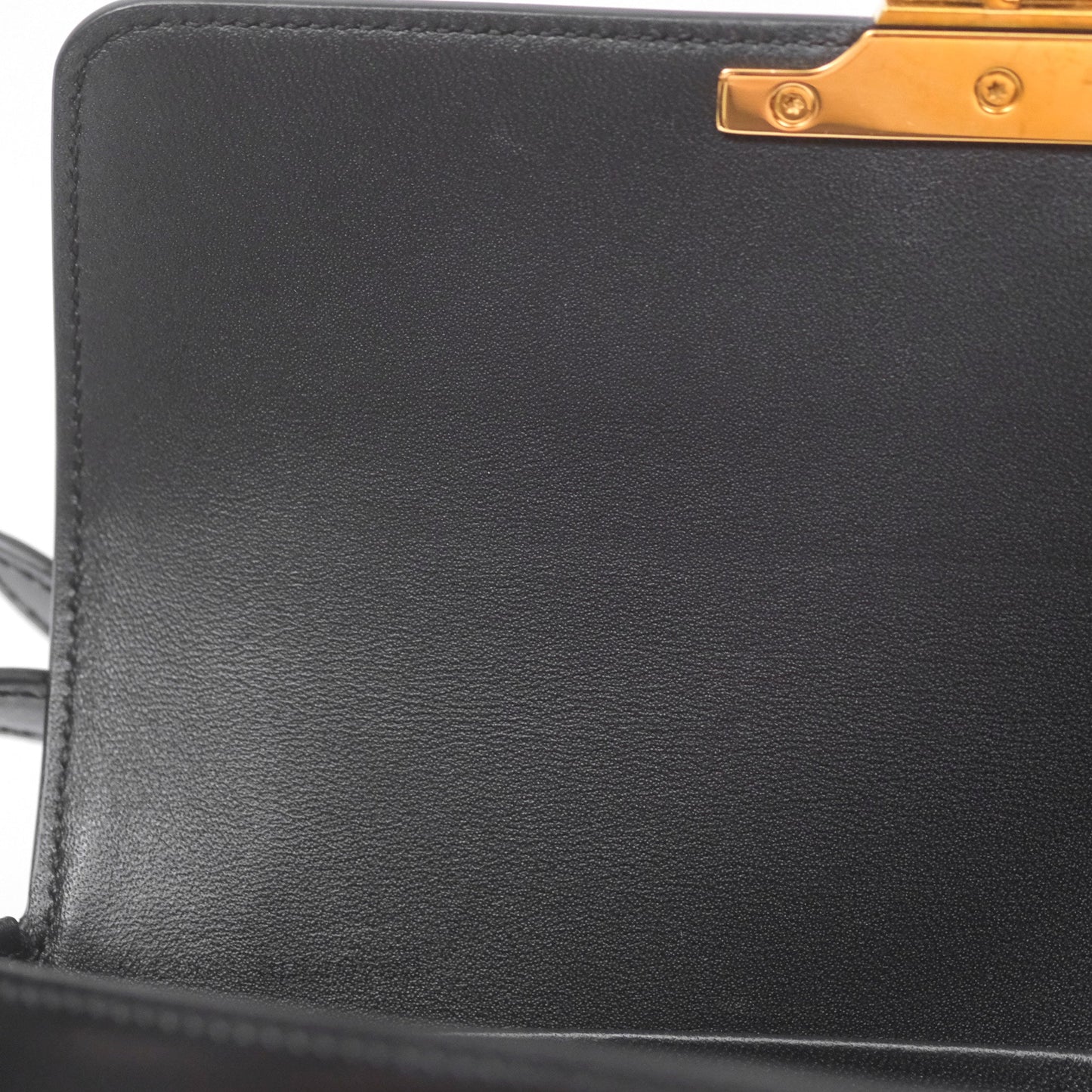 Celine Triomphe Shoulder Bag Black Calfskin