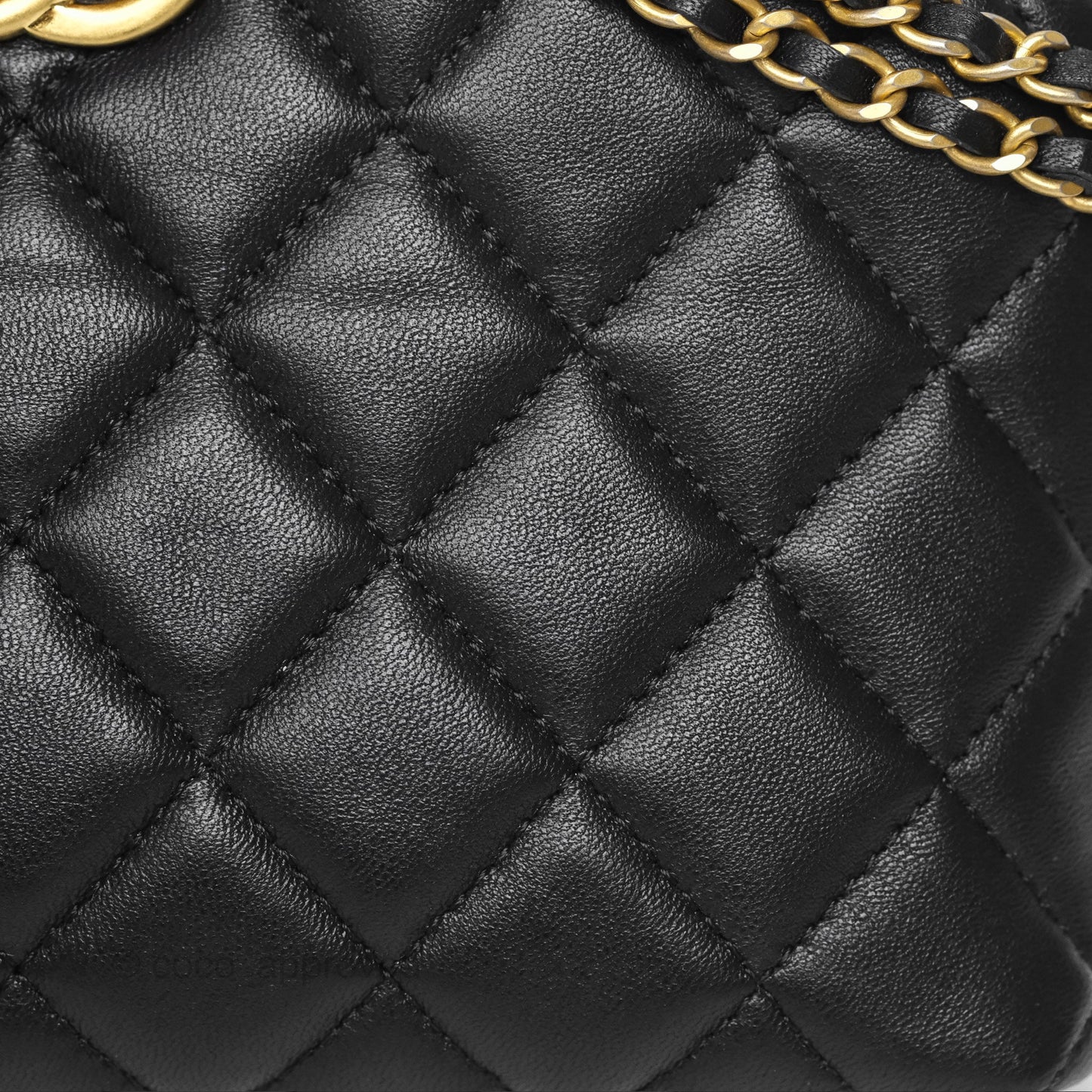 Chanel Clutch With Chain Black Lambskin Gold Hardware 23A
