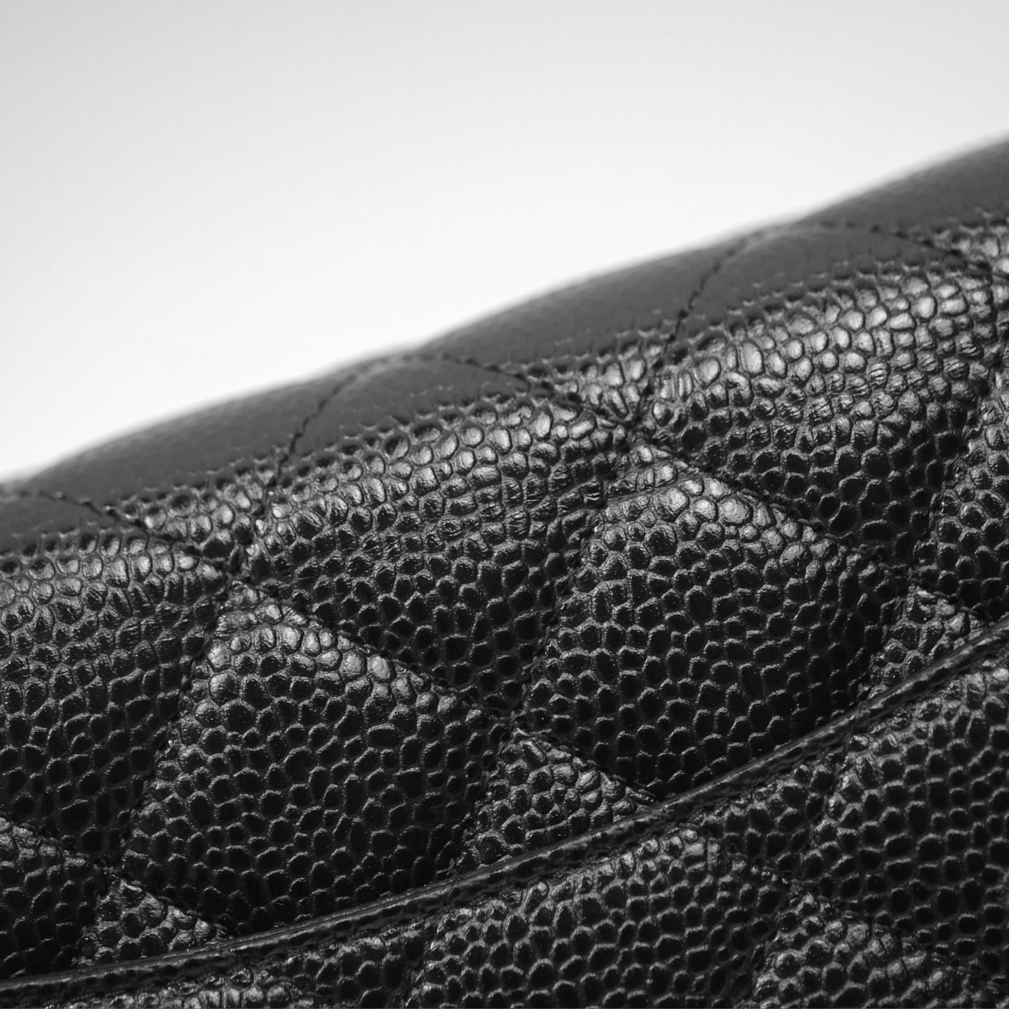 Chanel Quilted Classic Wallet on Chain WOC Black Caviar Silver Hardware