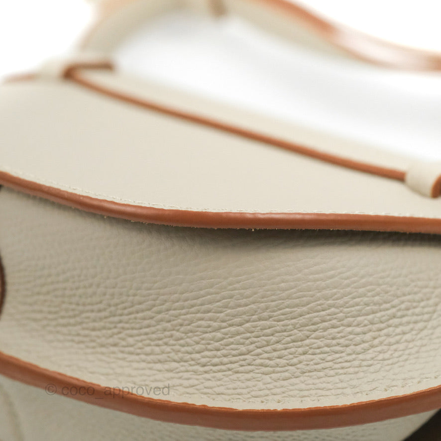 Loewe Mini Dual Gate Bag Light Ghost Pebbled Grain Calfskin
