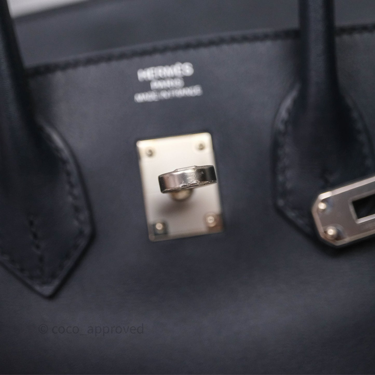 Hermes Birkin 25 Indigo Blue Swift Palladium Hardware