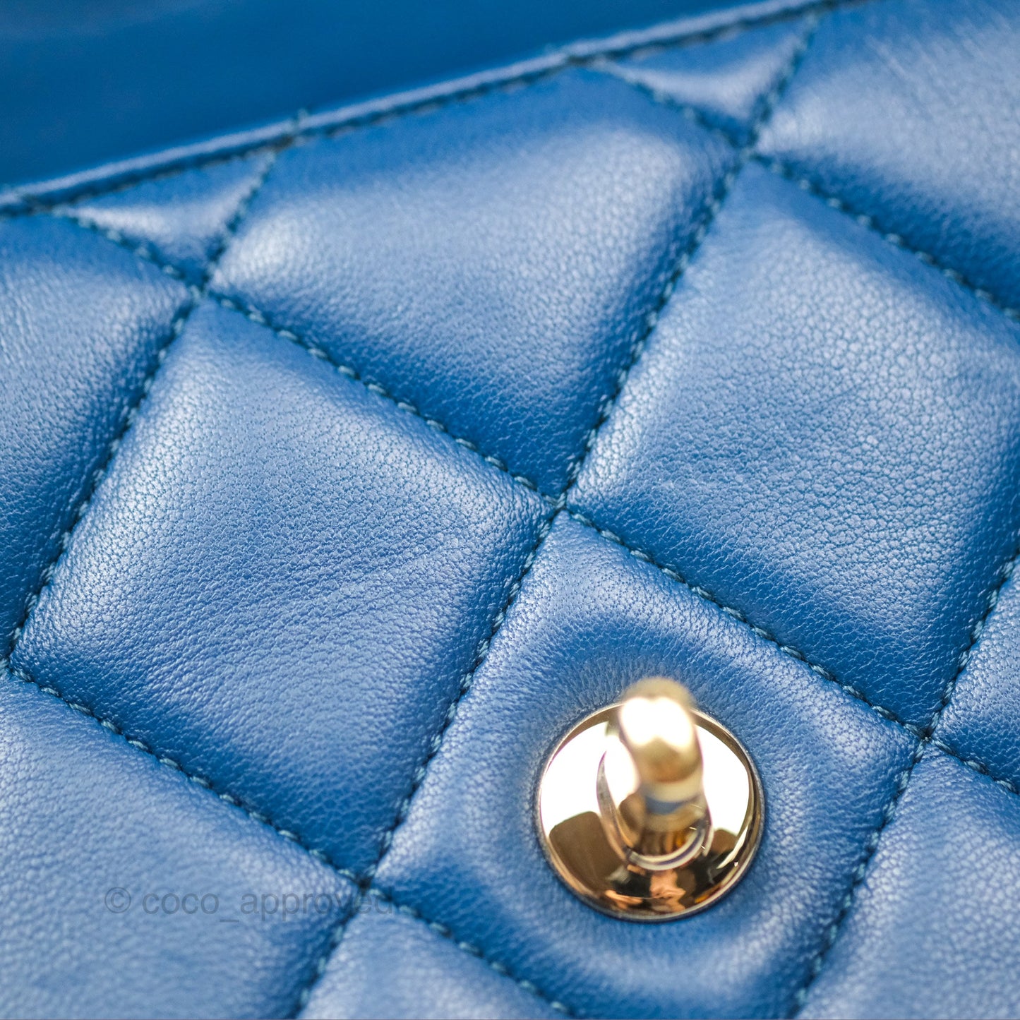Chanel Medium Trendy CC Navy Blue Lambskin Gold Hardware