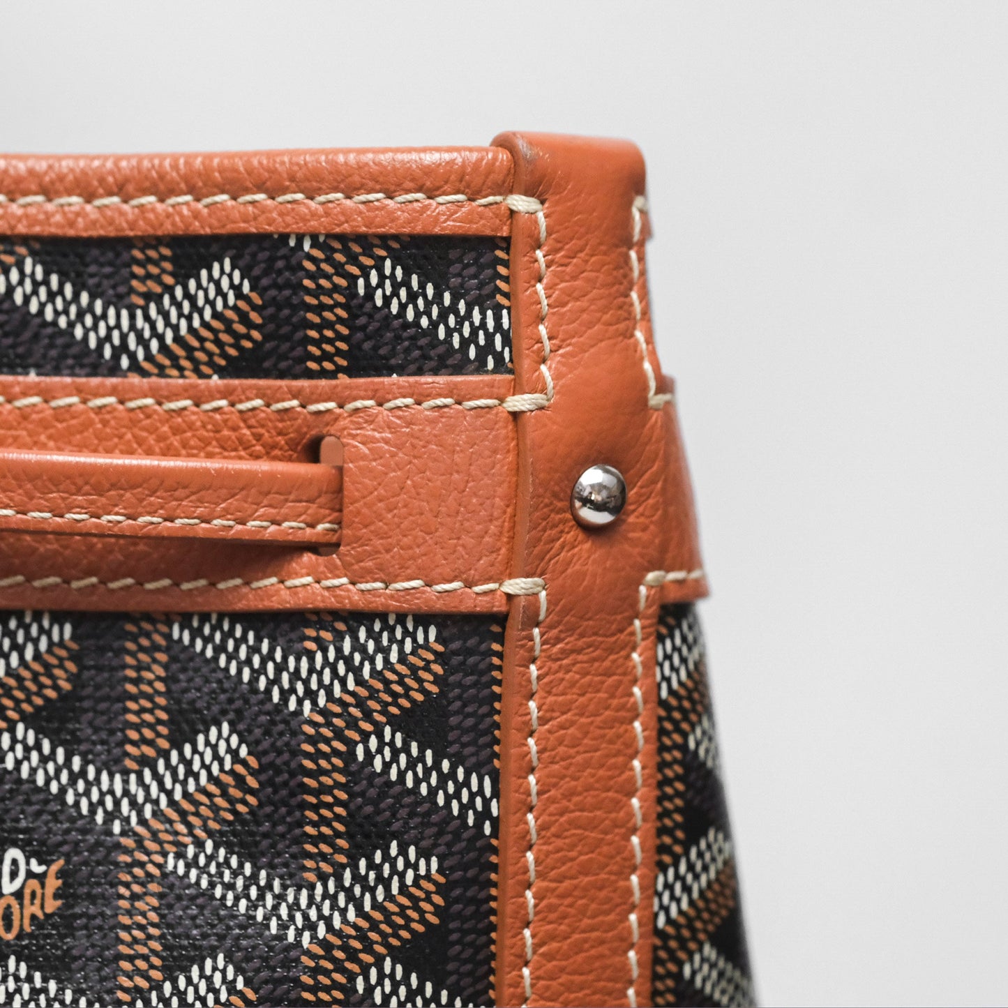 Goyard Petit Flot Bucket Bag Black & Tan Goyardine