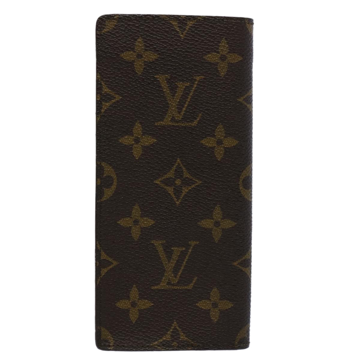 LOUIS VUITTON Monogram Etui Lunettes Simple Glasses Case M62962 LV 61714
