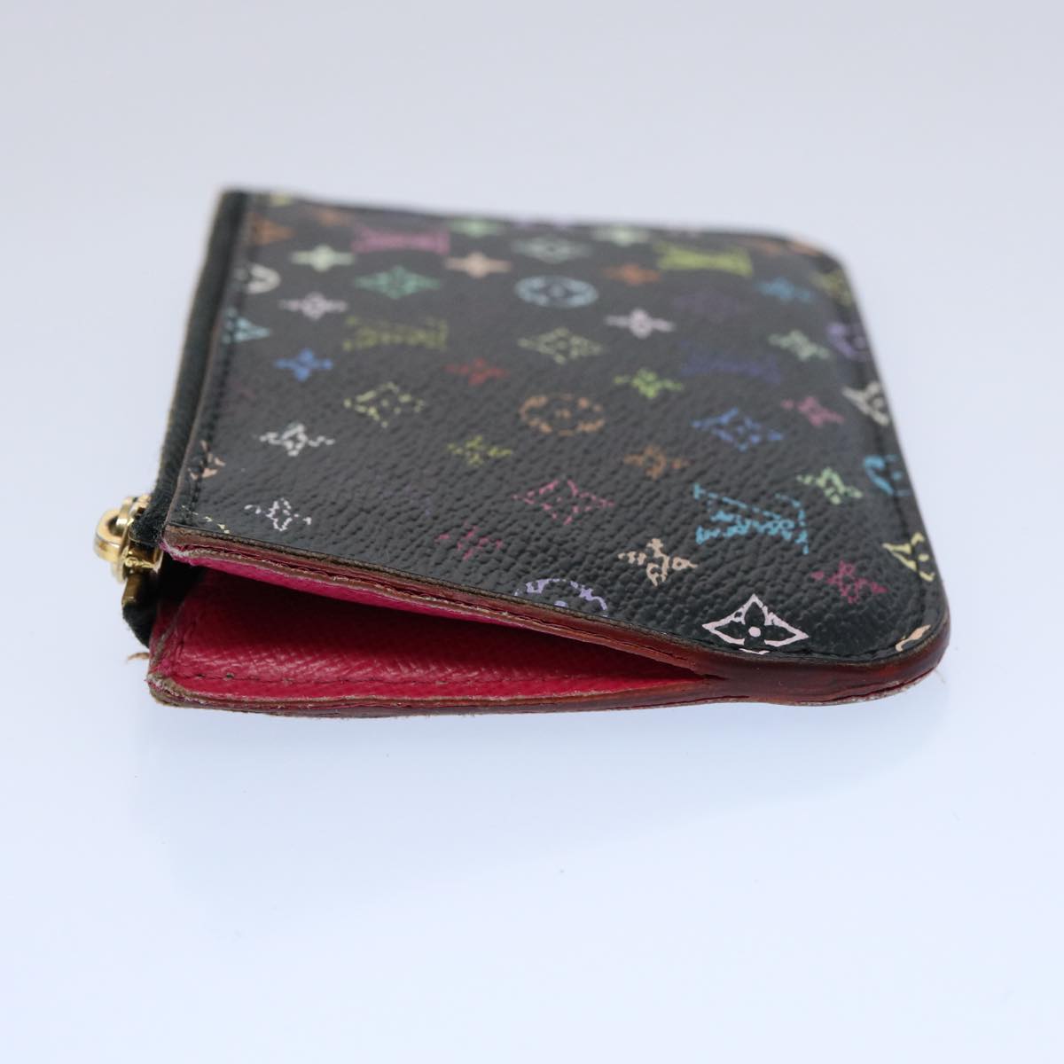 LOUIS VUITTON Multicolor Pochette Cles NM Coin Purse Black M60279 LV 61727