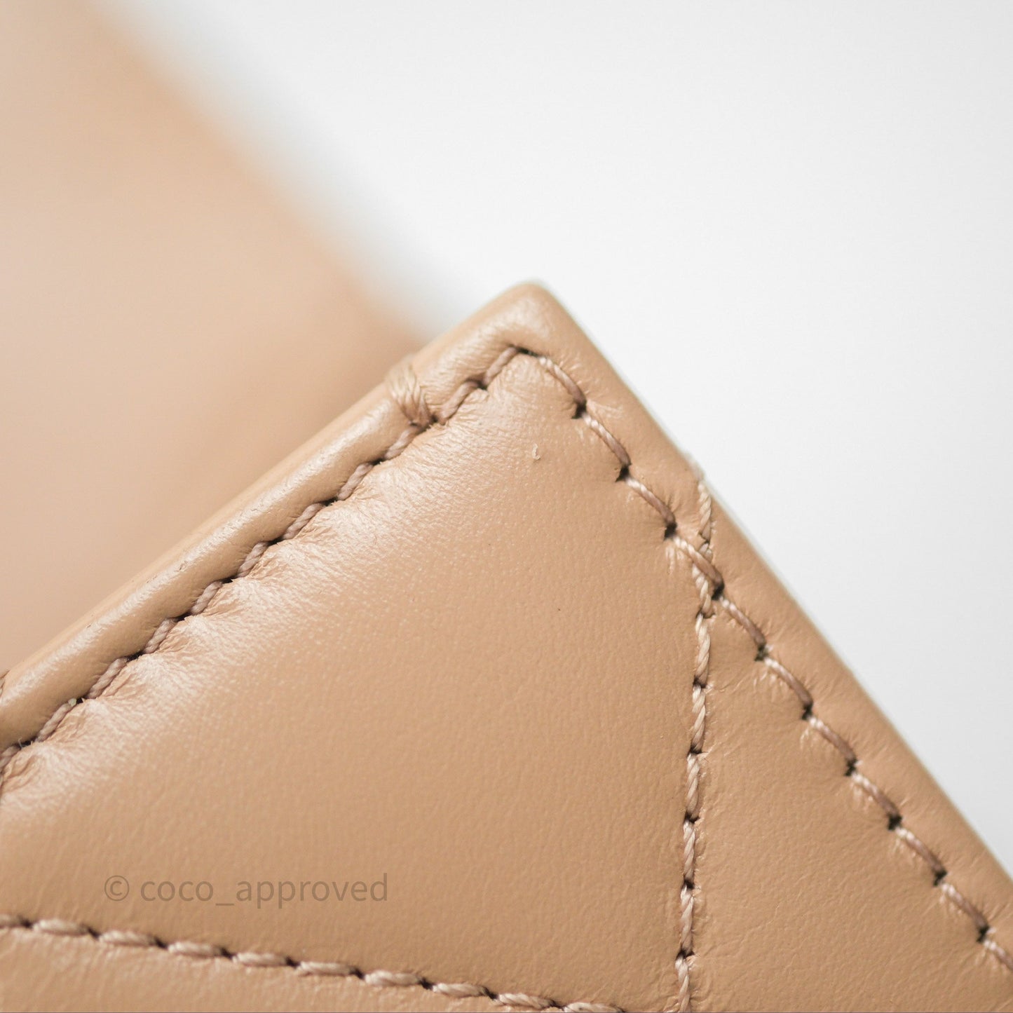Chanel Quilted Mini Perfect Fit Adjustable Beige Calfskin Gold Hardware