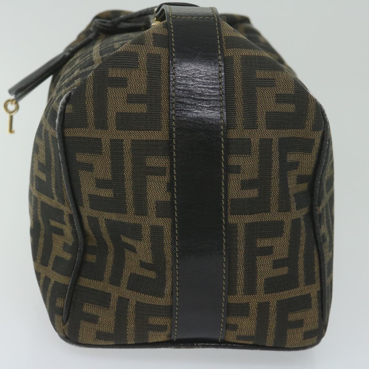 Luxury FendiZucca Canvas Vanity Cosmetic Pouch Black Brown61795