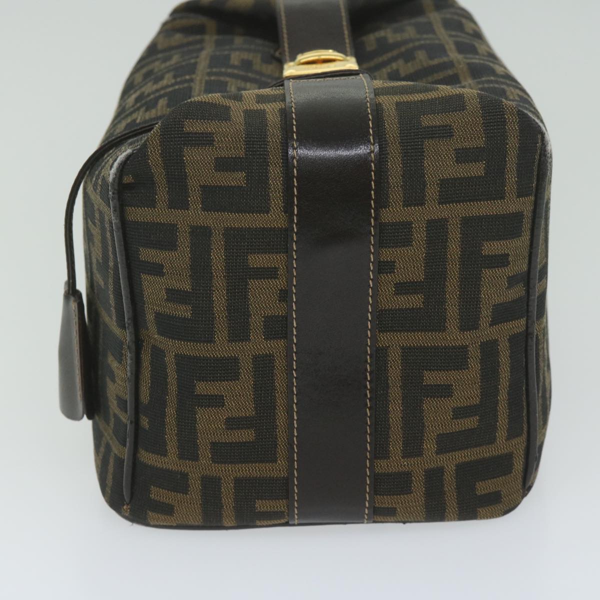 Luxury FendiZucca Canvas Vanity Cosmetic Pouch Black Brown61796