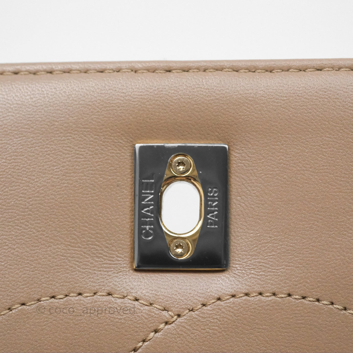 Chanel Small Trendy CC Beige Lambskin Gold Hardware