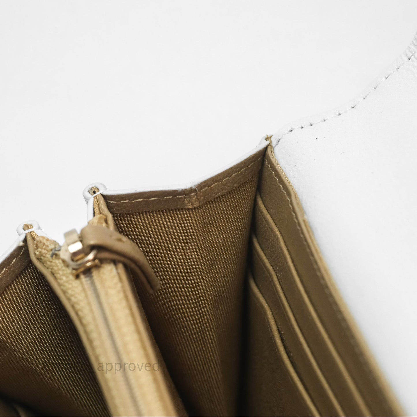 Chanel Quilted Mini Chic Pearls Flap Wallet On Chain WOC White Goatskin Aged Gold Hardware