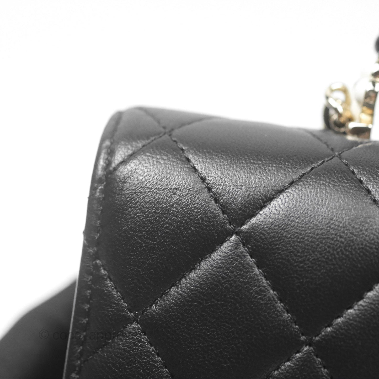 Chanel Camellia Handle WOC with Chain Black Lambskin 23K